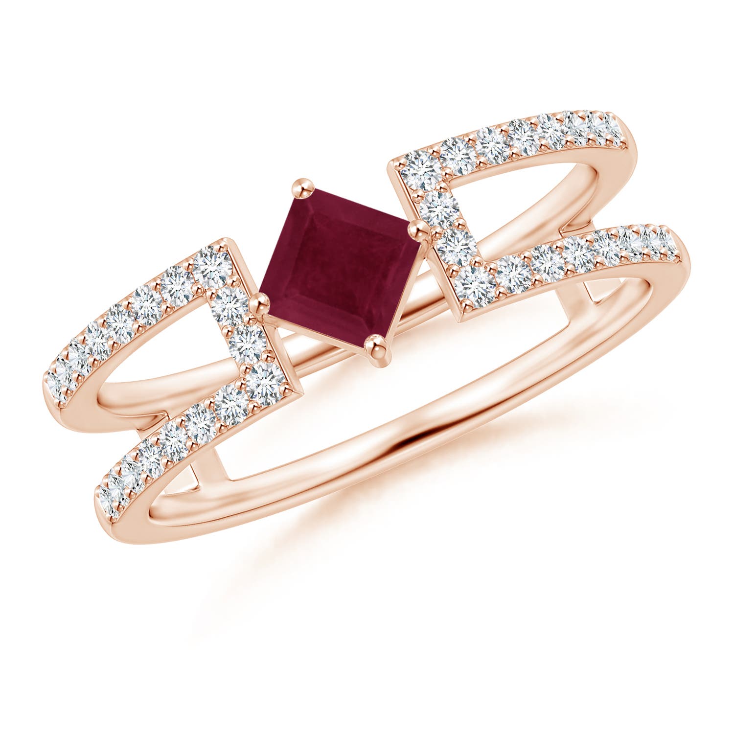 A - Ruby / 0.65 CT / 14 KT Rose Gold