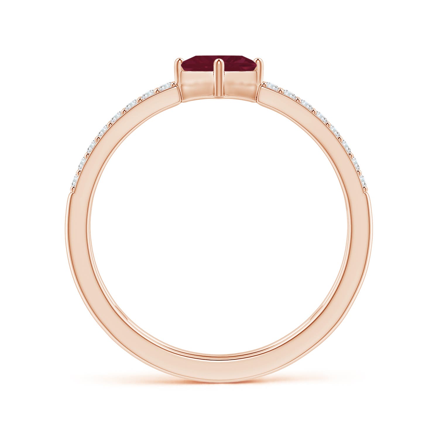 A - Ruby / 0.65 CT / 14 KT Rose Gold