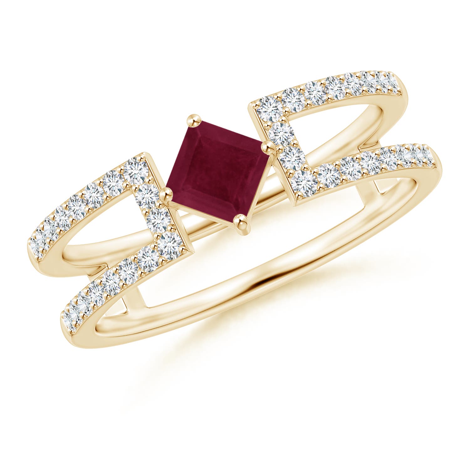 A - Ruby / 0.65 CT / 14 KT Yellow Gold