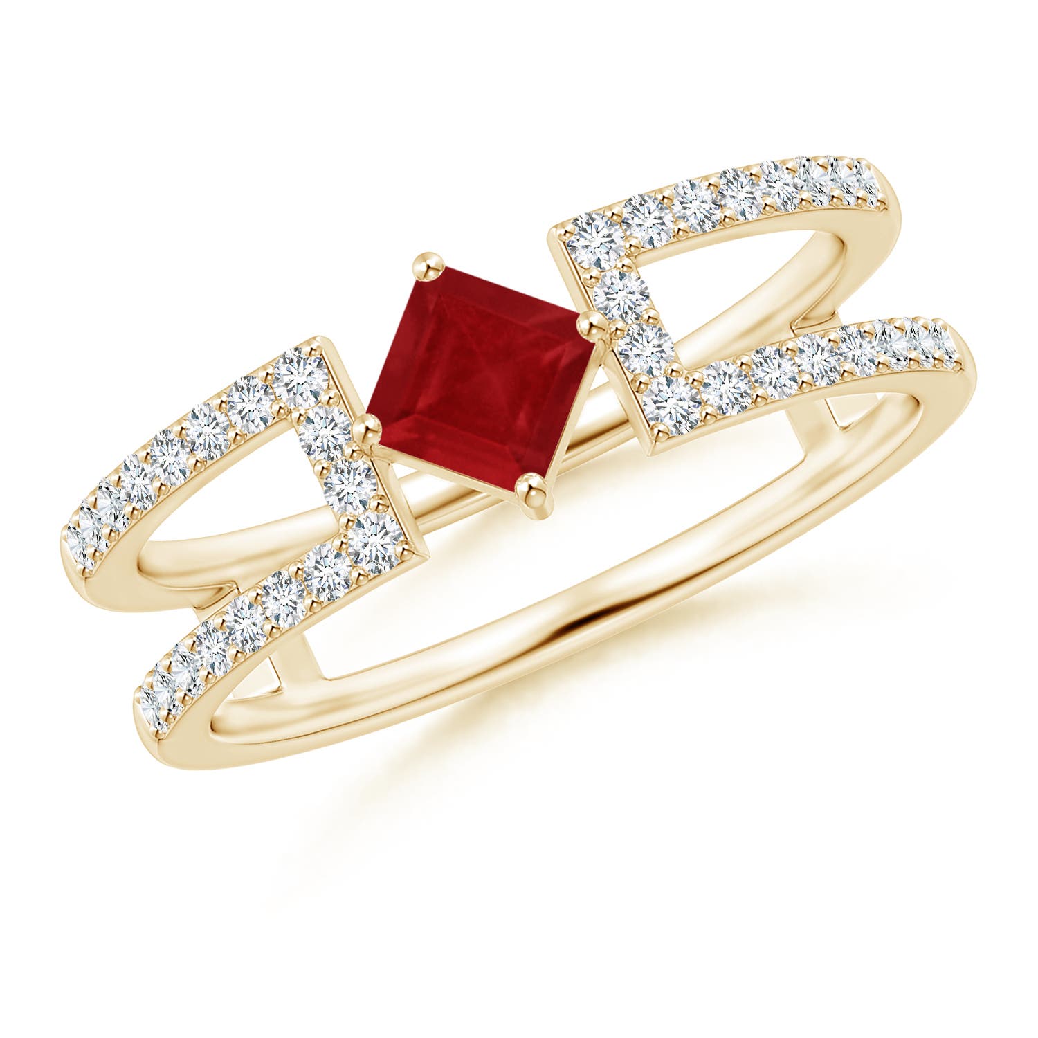 AA - Ruby / 0.65 CT / 14 KT Yellow Gold