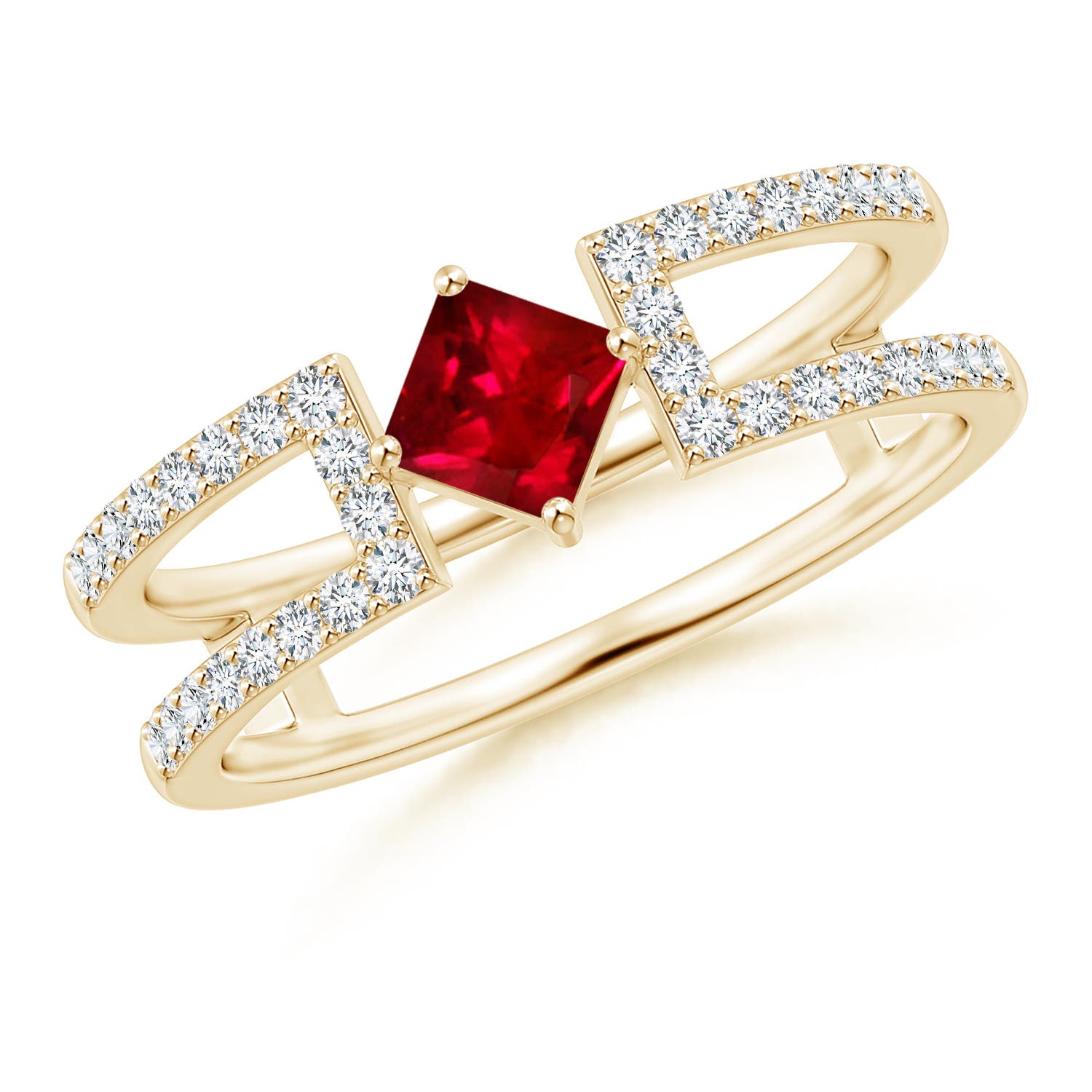 AAAA - Ruby / 0.65 CT / 14 KT Yellow Gold