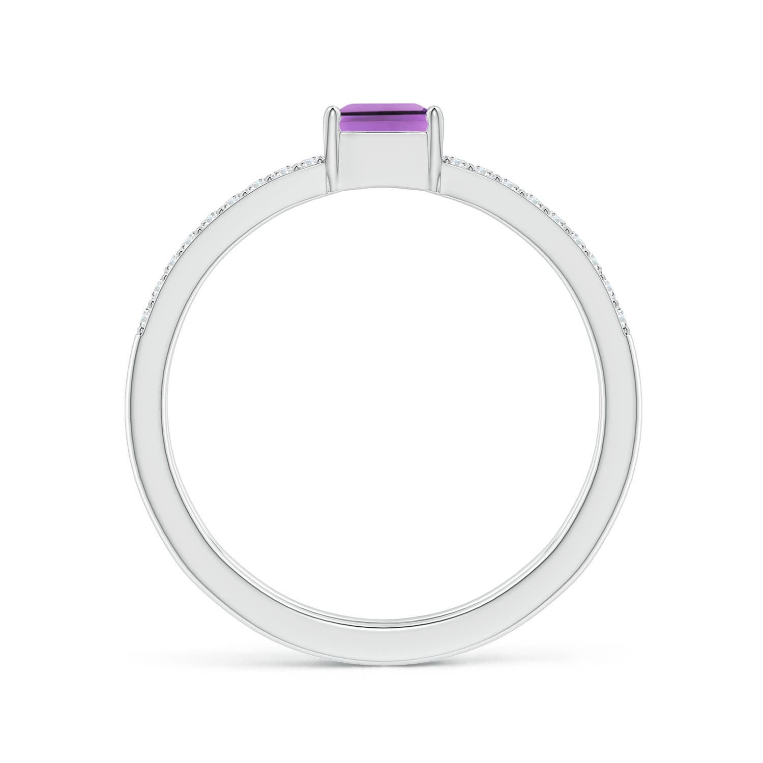 A - Amethyst / 0.94 CT / 14 KT White Gold