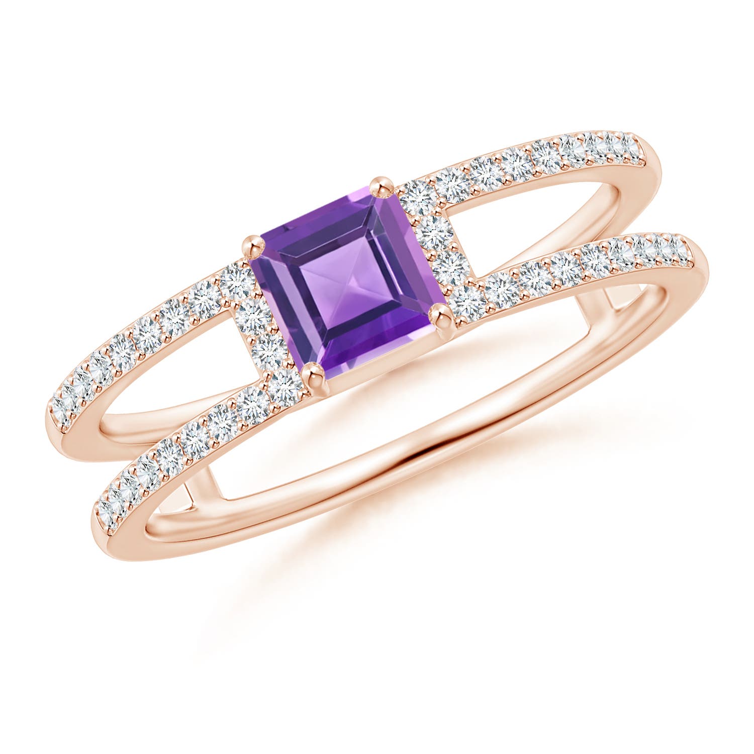 AA - Amethyst / 0.94 CT / 14 KT Rose Gold
