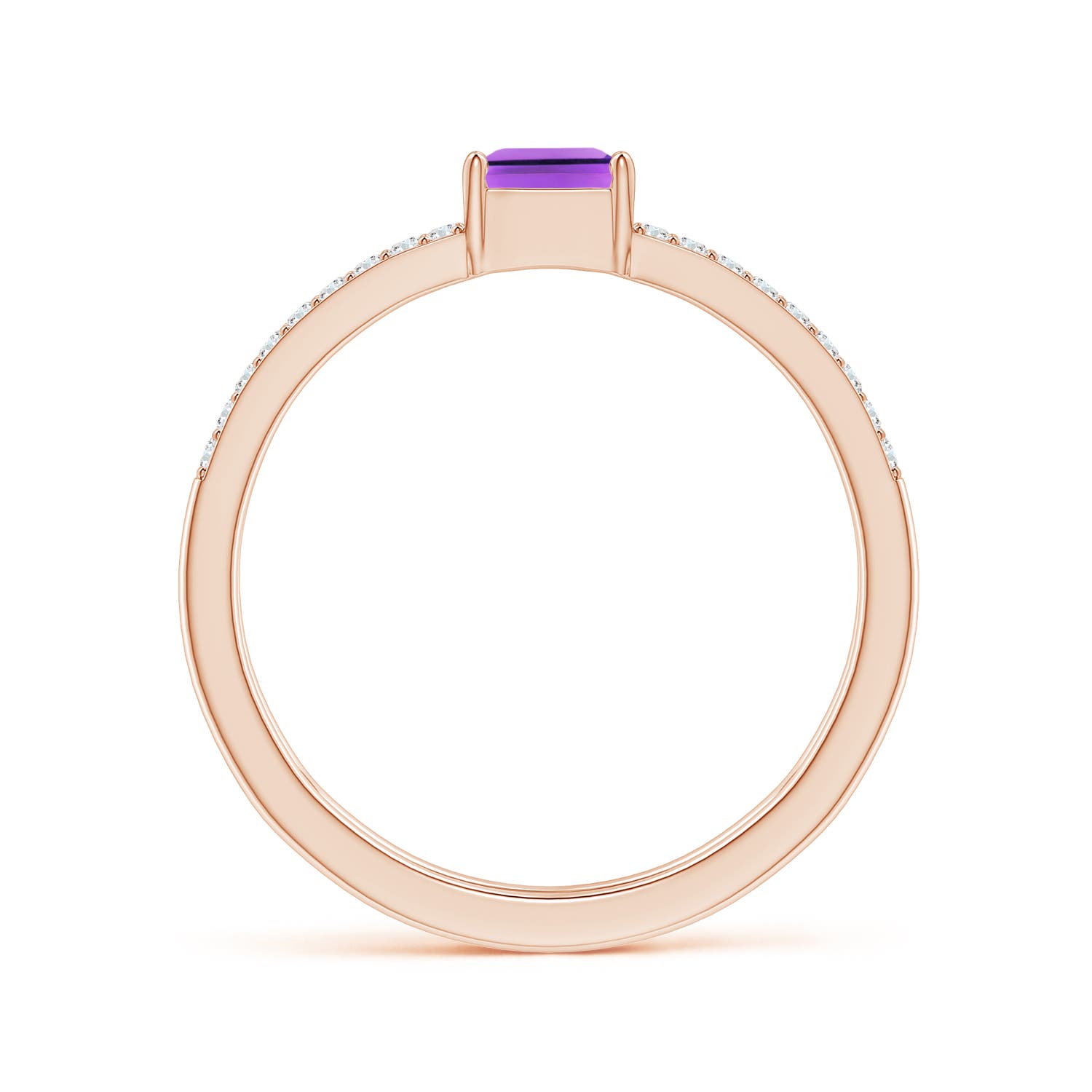 AA - Amethyst / 0.94 CT / 14 KT Rose Gold