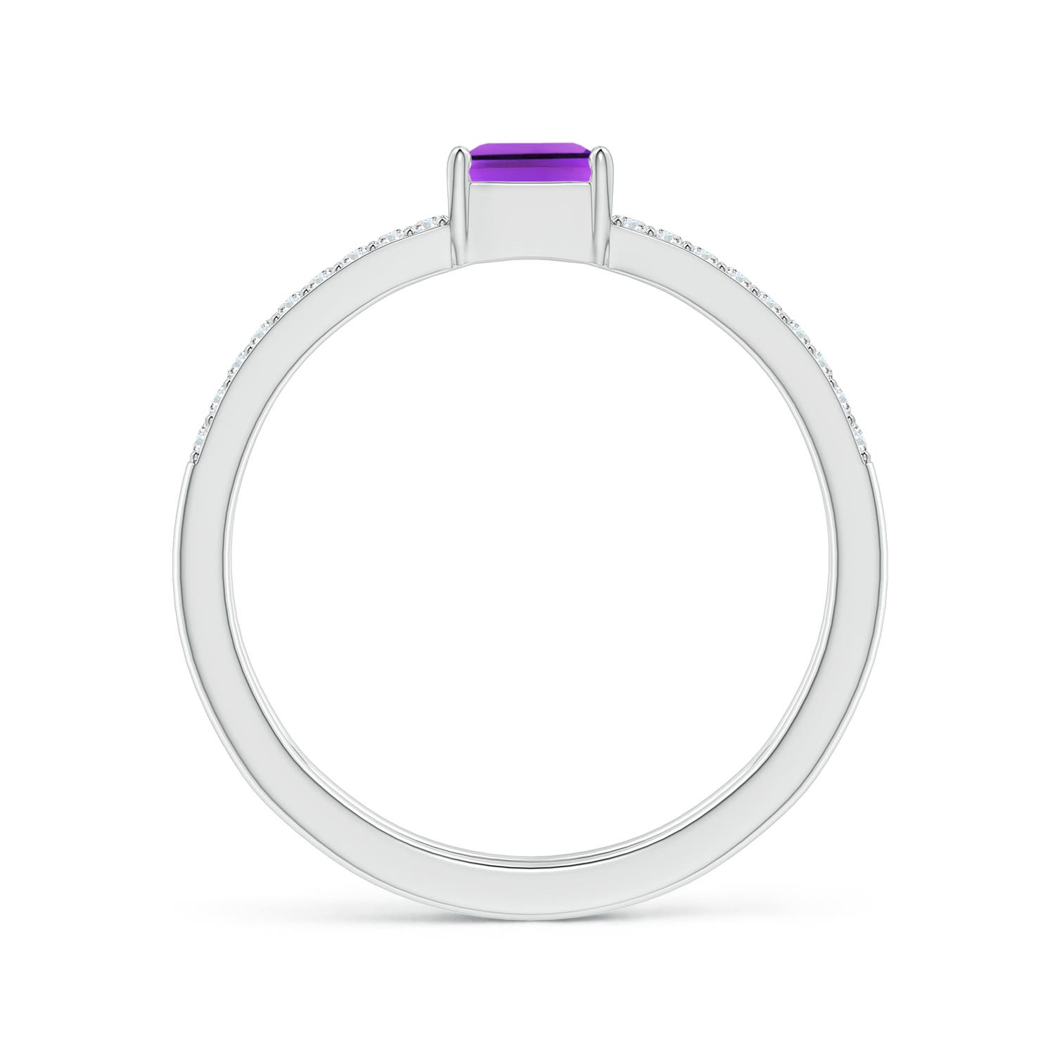 AAA - Amethyst / 0.94 CT / 14 KT White Gold