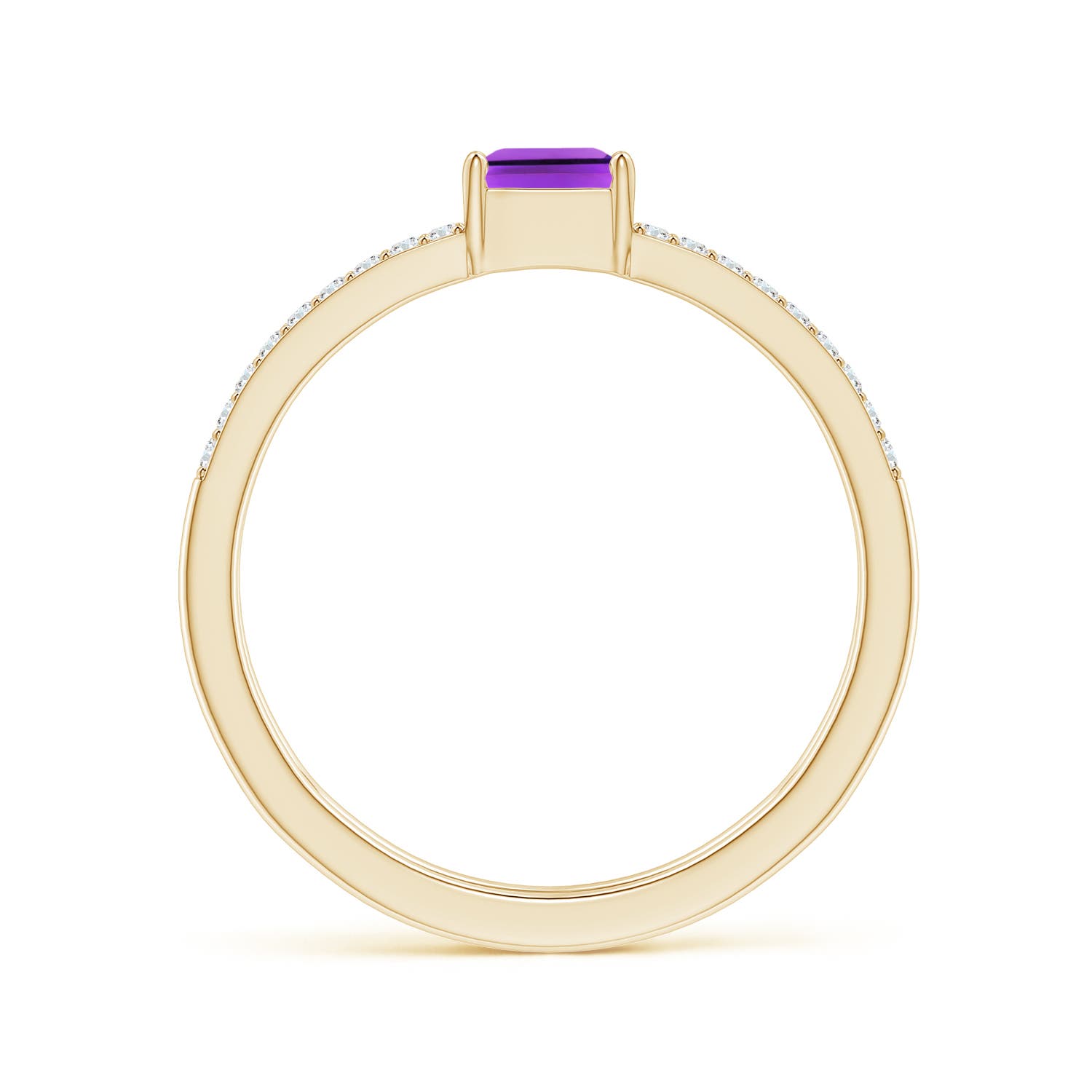 AAA - Amethyst / 0.94 CT / 14 KT Yellow Gold