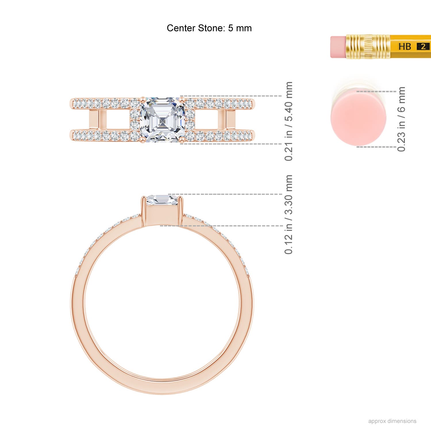 F-G, VS / 1.04 CT / 14 KT Rose Gold