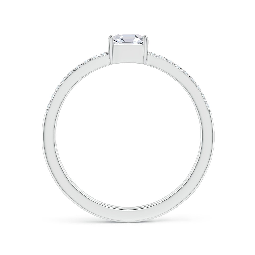 Lab-Grown Asscher Diamond Parallel Split Shank Engagement Ring