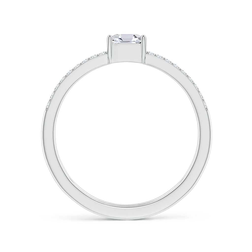 5mm GVS2 Asscher Diamond Parallel Split Shank Ring in White Gold - side_1