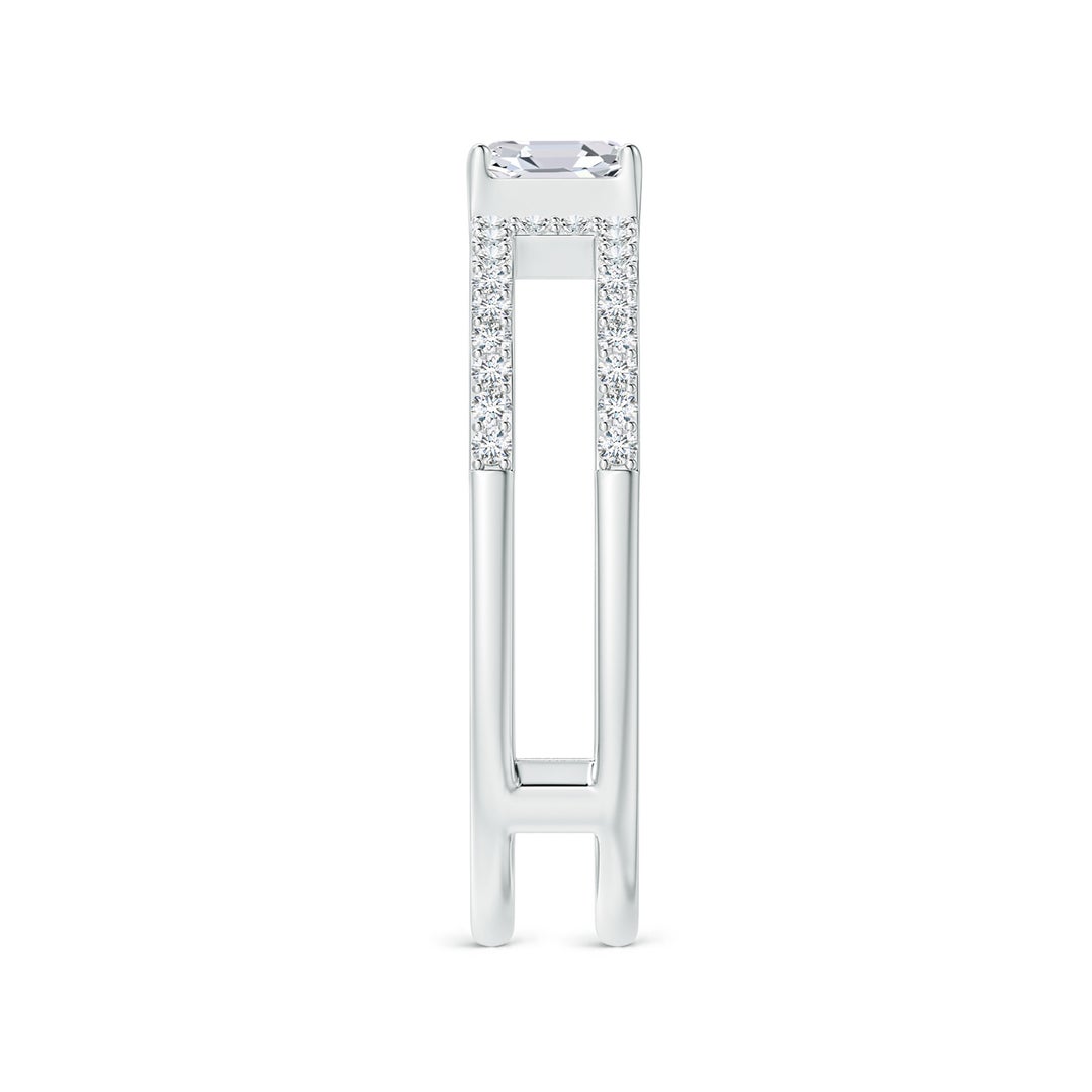Lab-Grown Asscher Diamond Parallel Split Shank Engagement Ring
