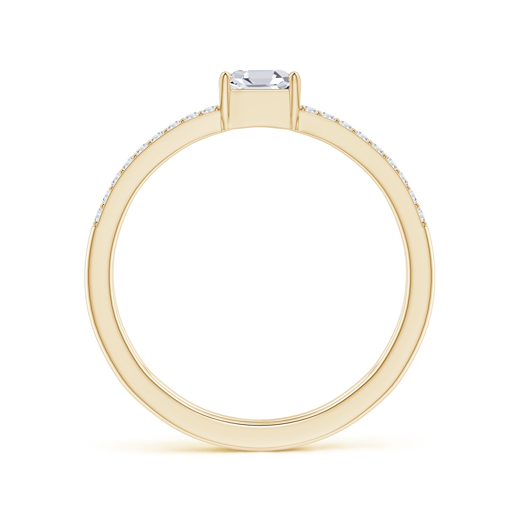 5mm GVS2 Asscher Diamond Parallel Split Shank Ring in Yellow Gold - side_1