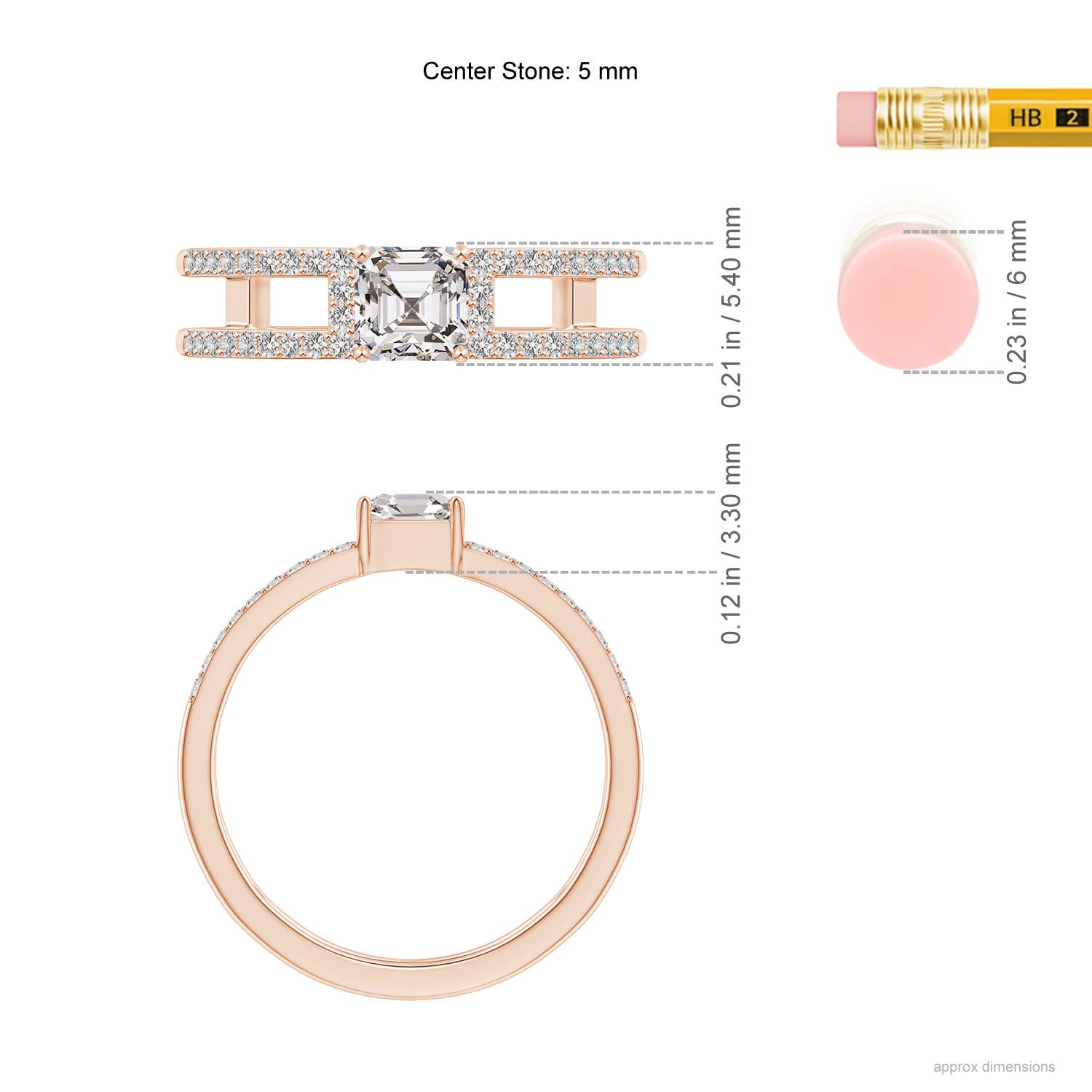 I-J, I1-I2 / 1.04 CT / 14 KT Rose Gold