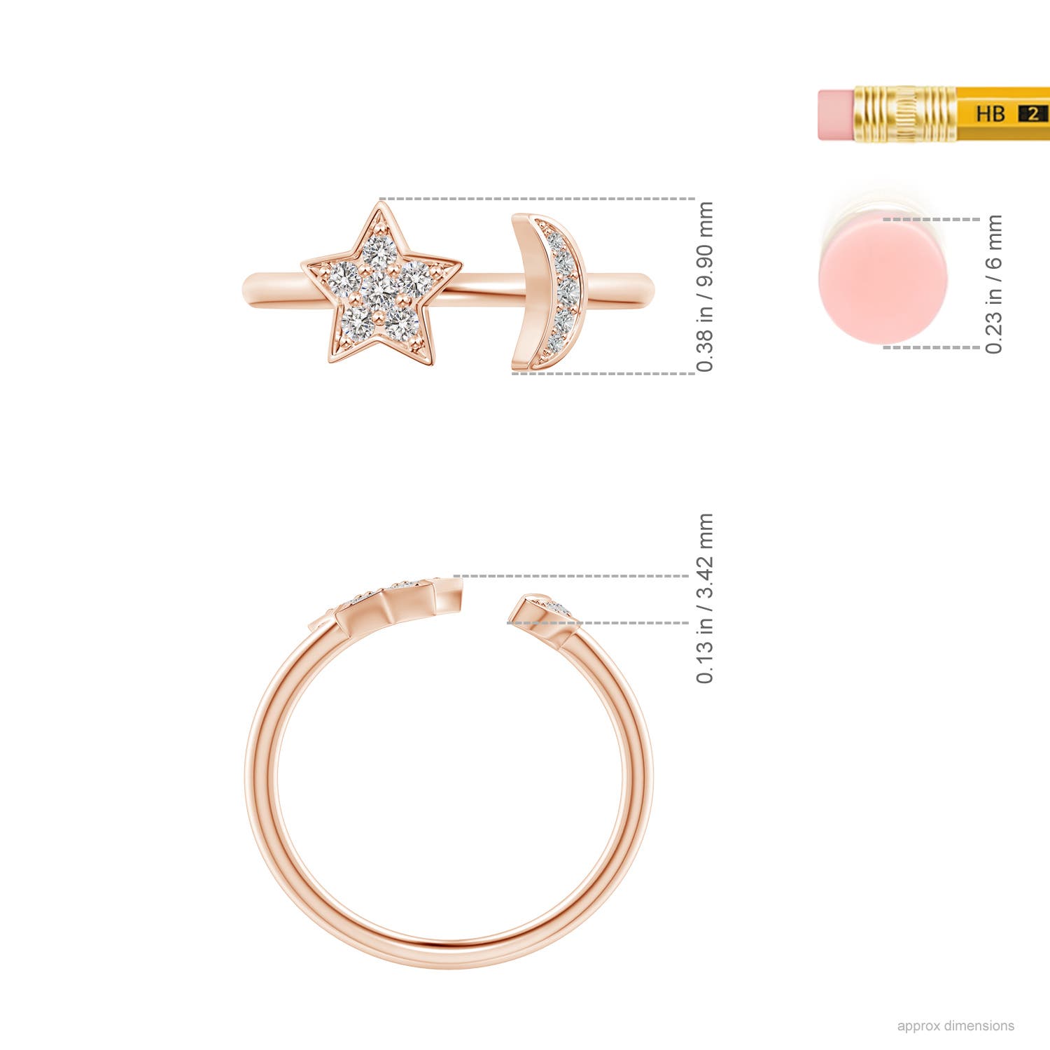 I-J, I1-I2 / 0.19 CT / 14 KT Rose Gold