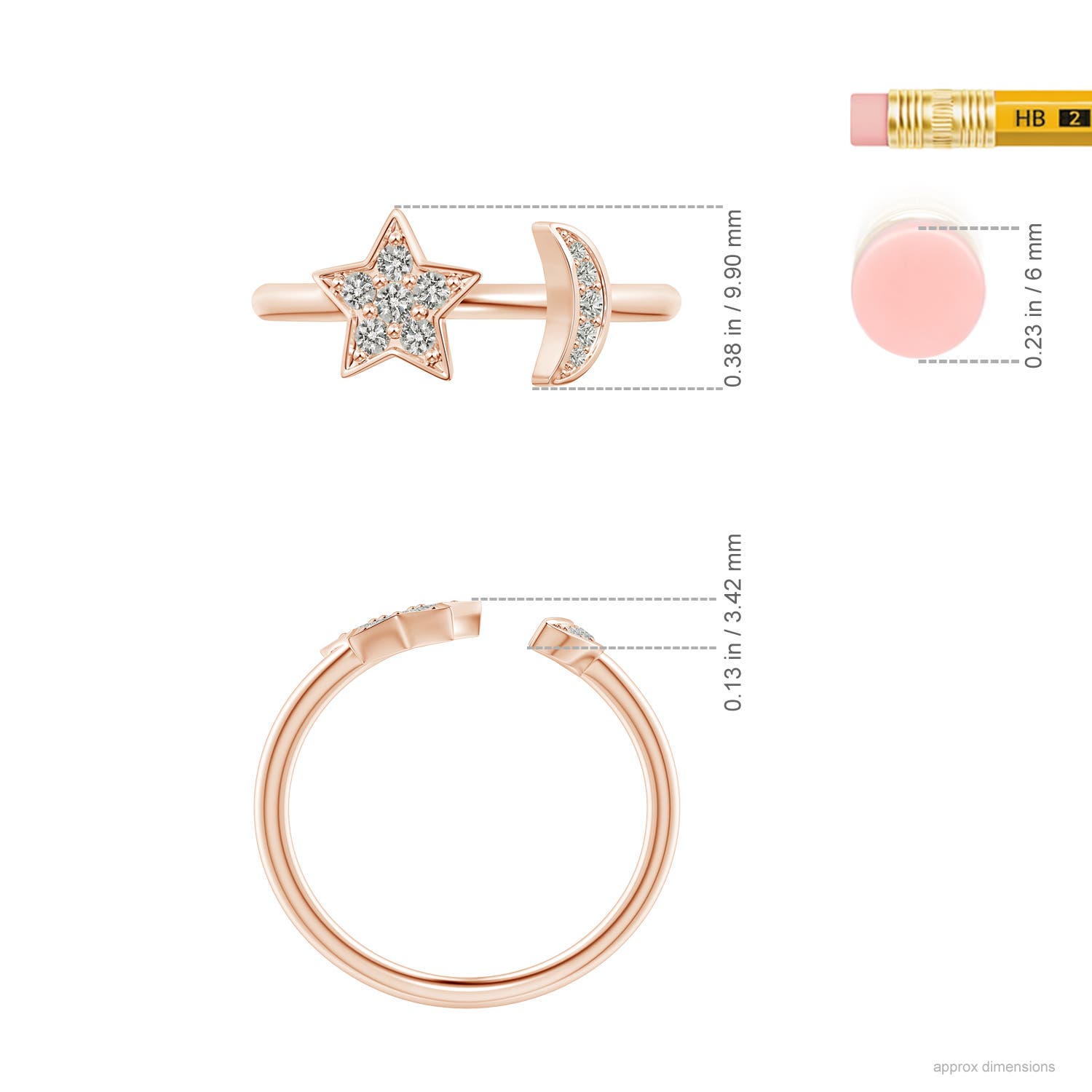 K, I3 / 0.19 CT / 14 KT Rose Gold