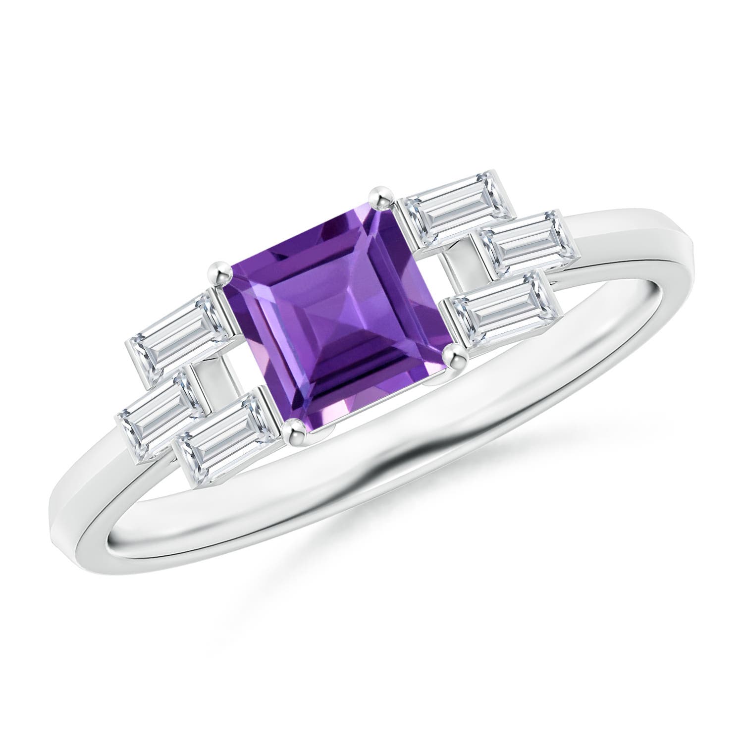 AAA - Amethyst / 1.12 CT / 14 KT White Gold