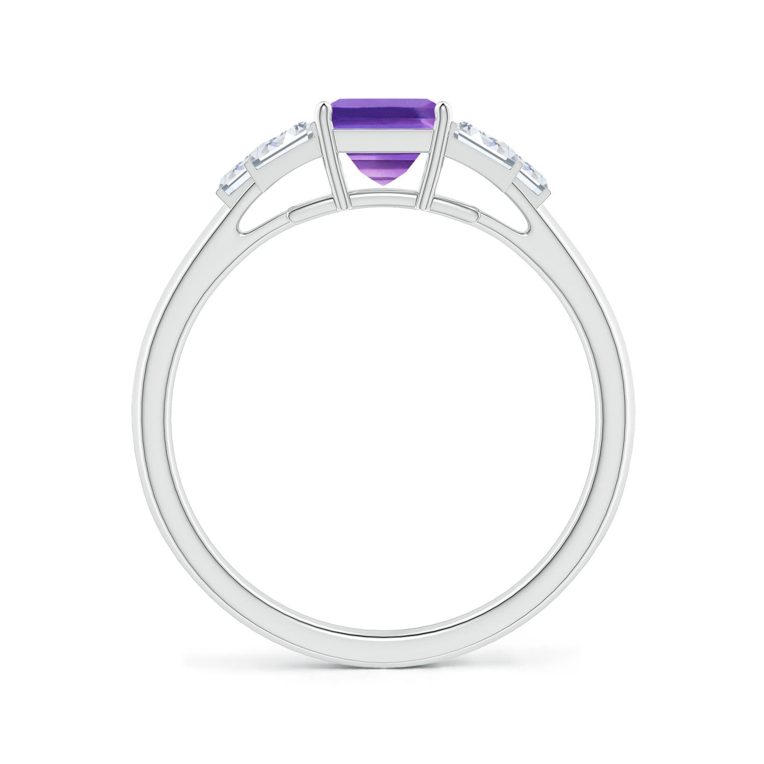 AAA - Amethyst / 1.12 CT / 14 KT White Gold