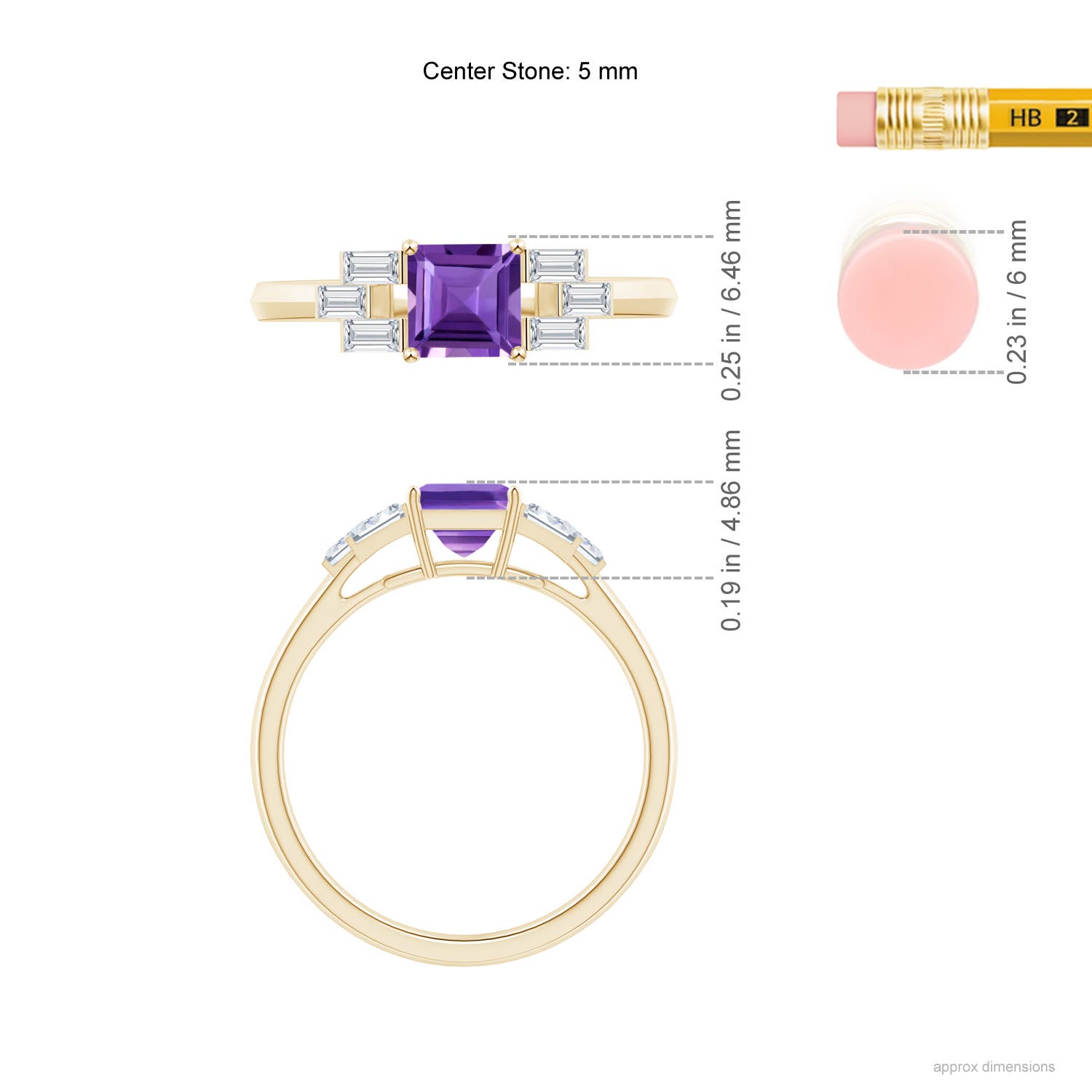 AAA - Amethyst / 1.12 CT / 14 KT Yellow Gold