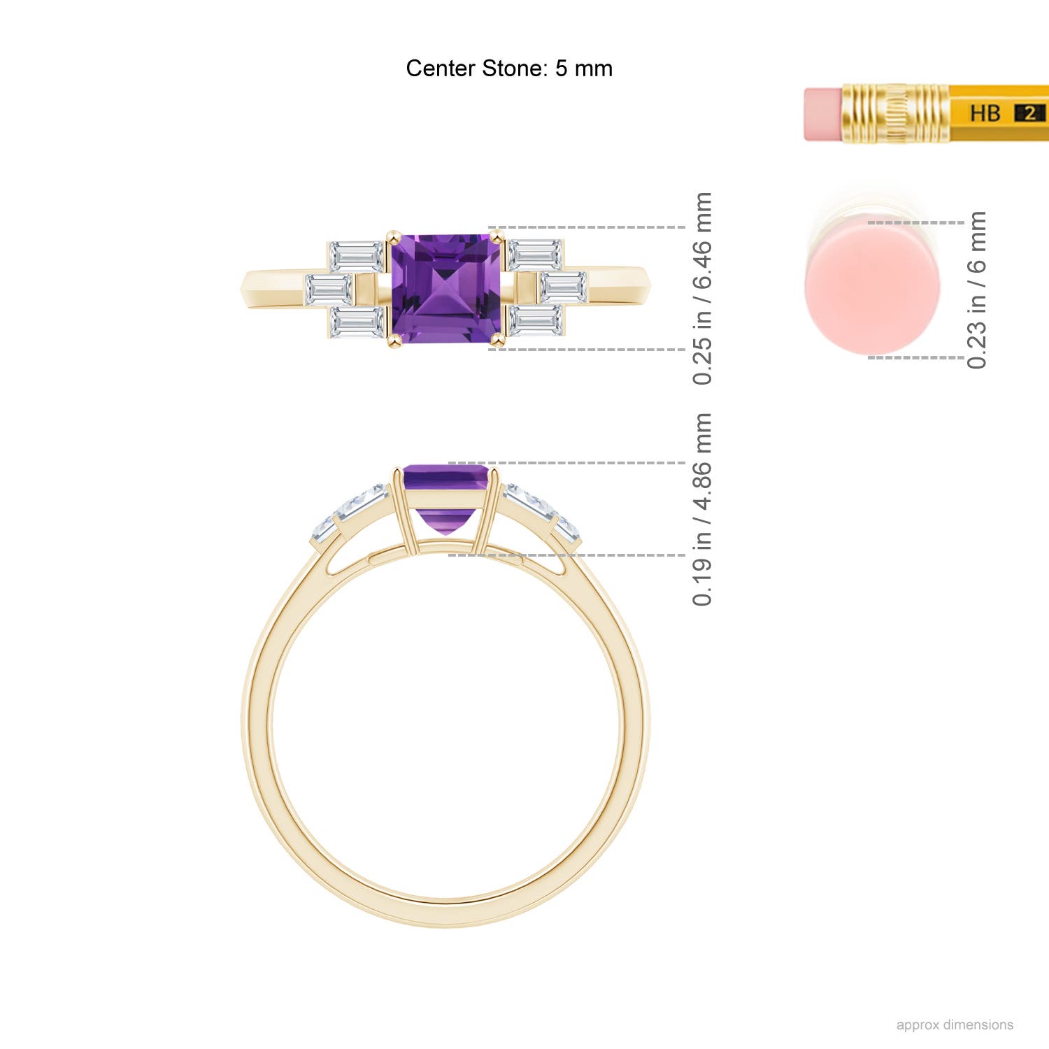 AAAA - Amethyst / 1.12 CT / 14 KT Yellow Gold