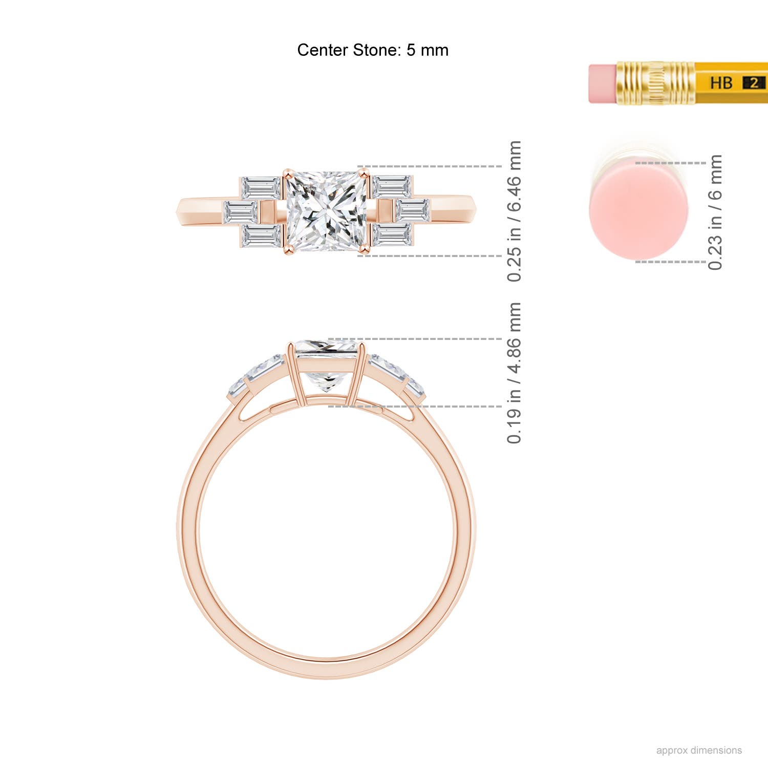 H, SI2 / 1.12 CT / 14 KT Rose Gold