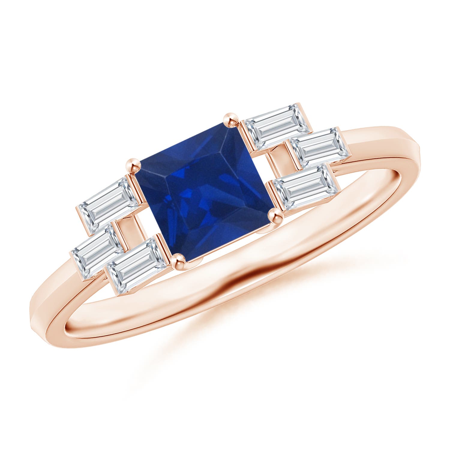 AAA - Blue Sapphire / 1.07 CT / 14 KT Rose Gold