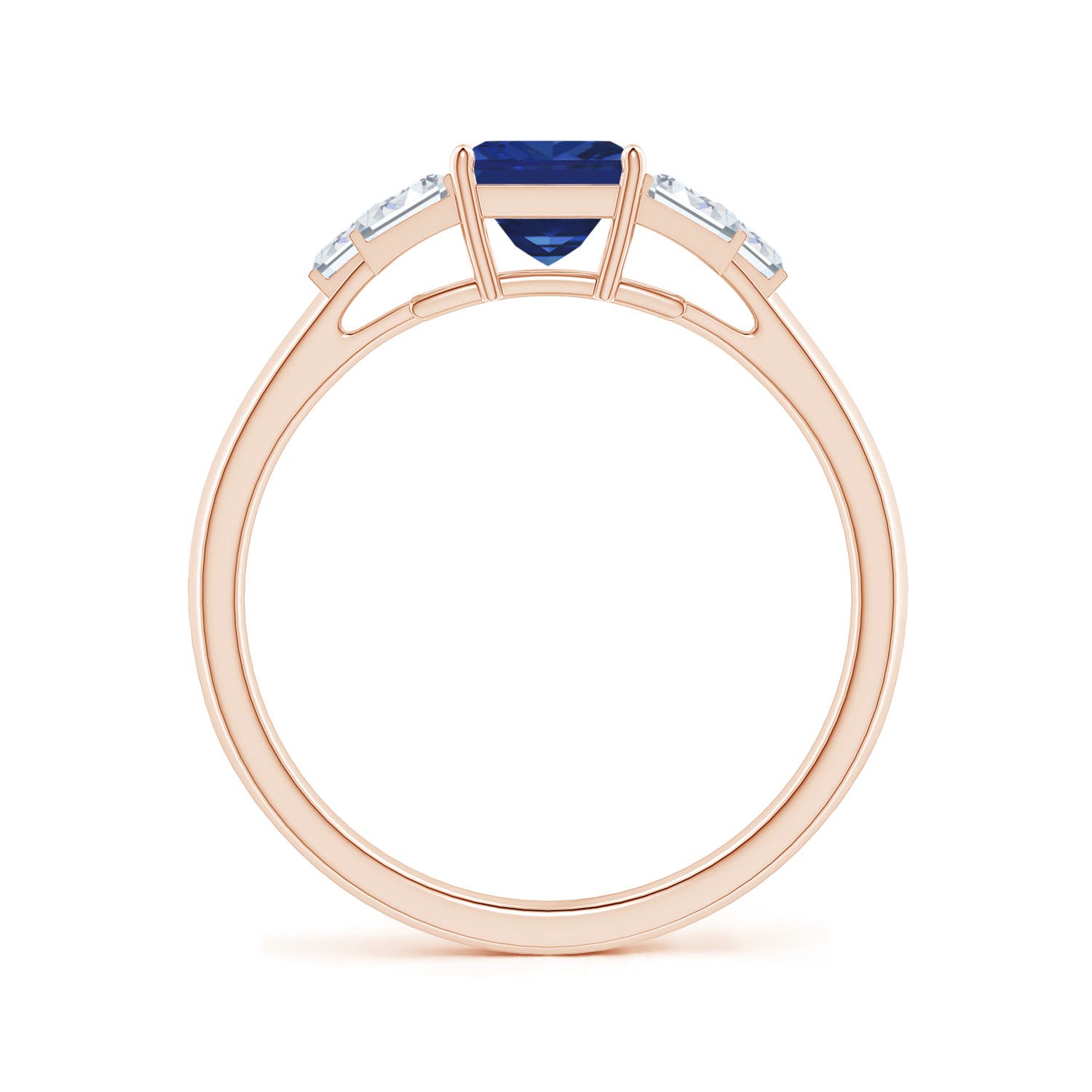 AAA - Blue Sapphire / 1.07 CT / 14 KT Rose Gold