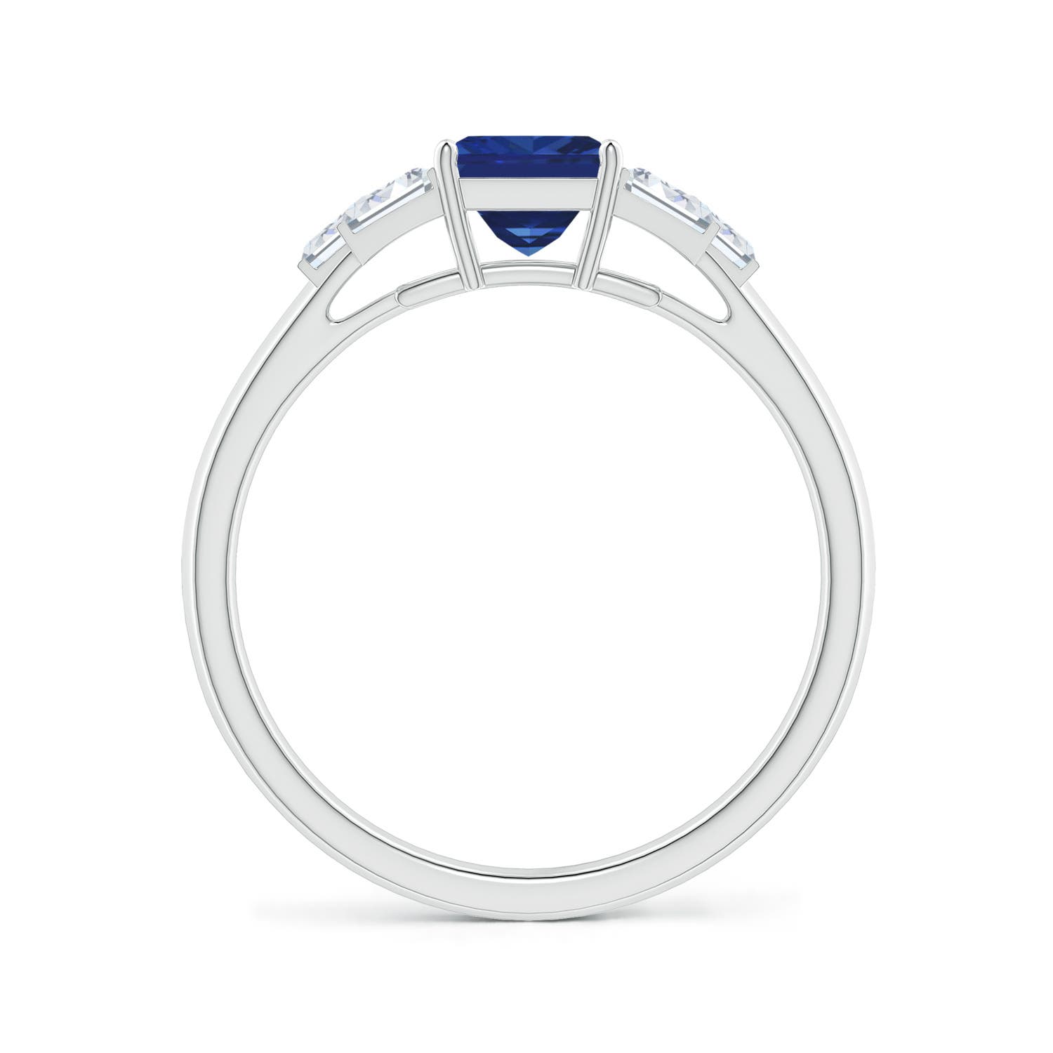 AAA - Blue Sapphire / 1.07 CT / 14 KT White Gold