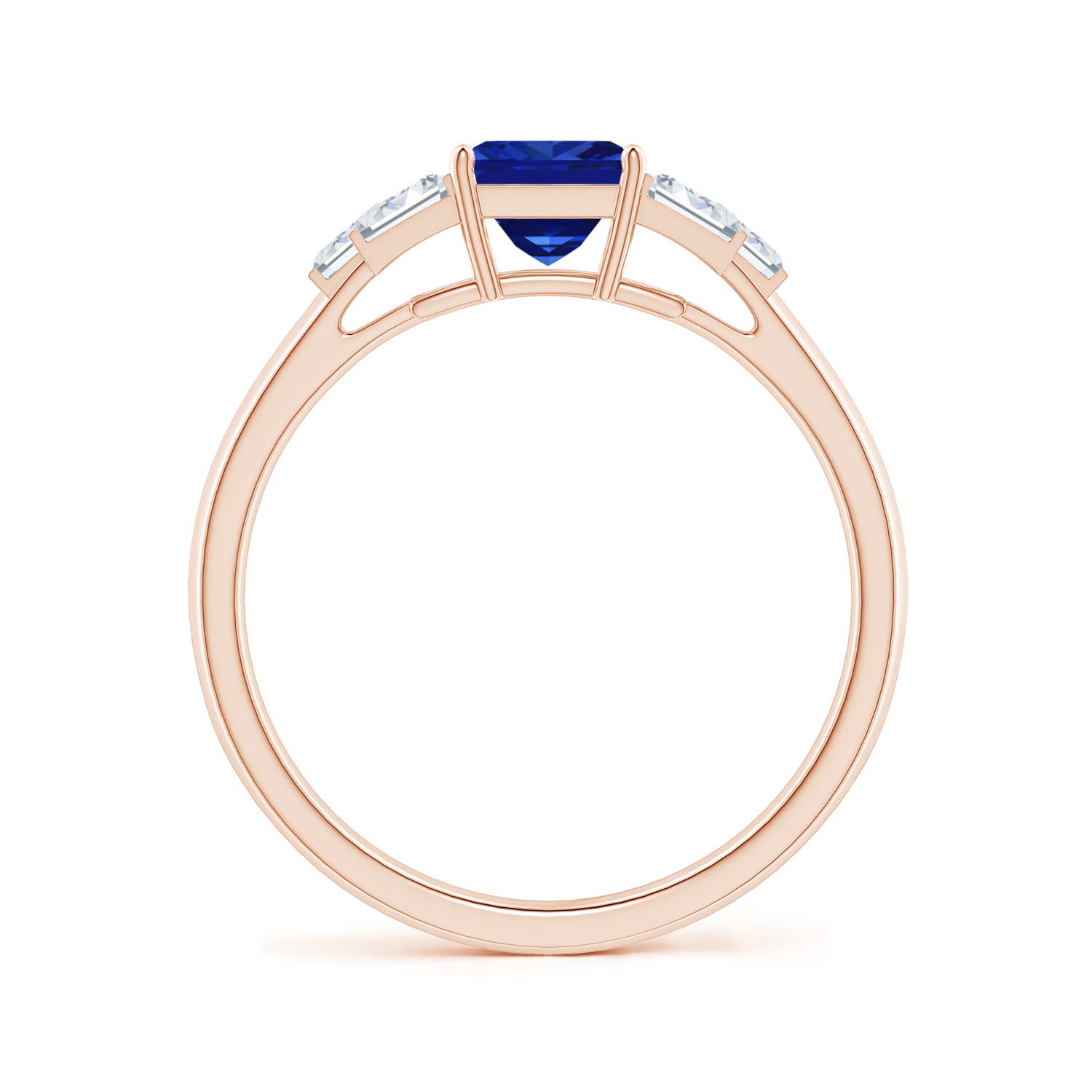 AAAA - Blue Sapphire / 1.07 CT / 14 KT Rose Gold