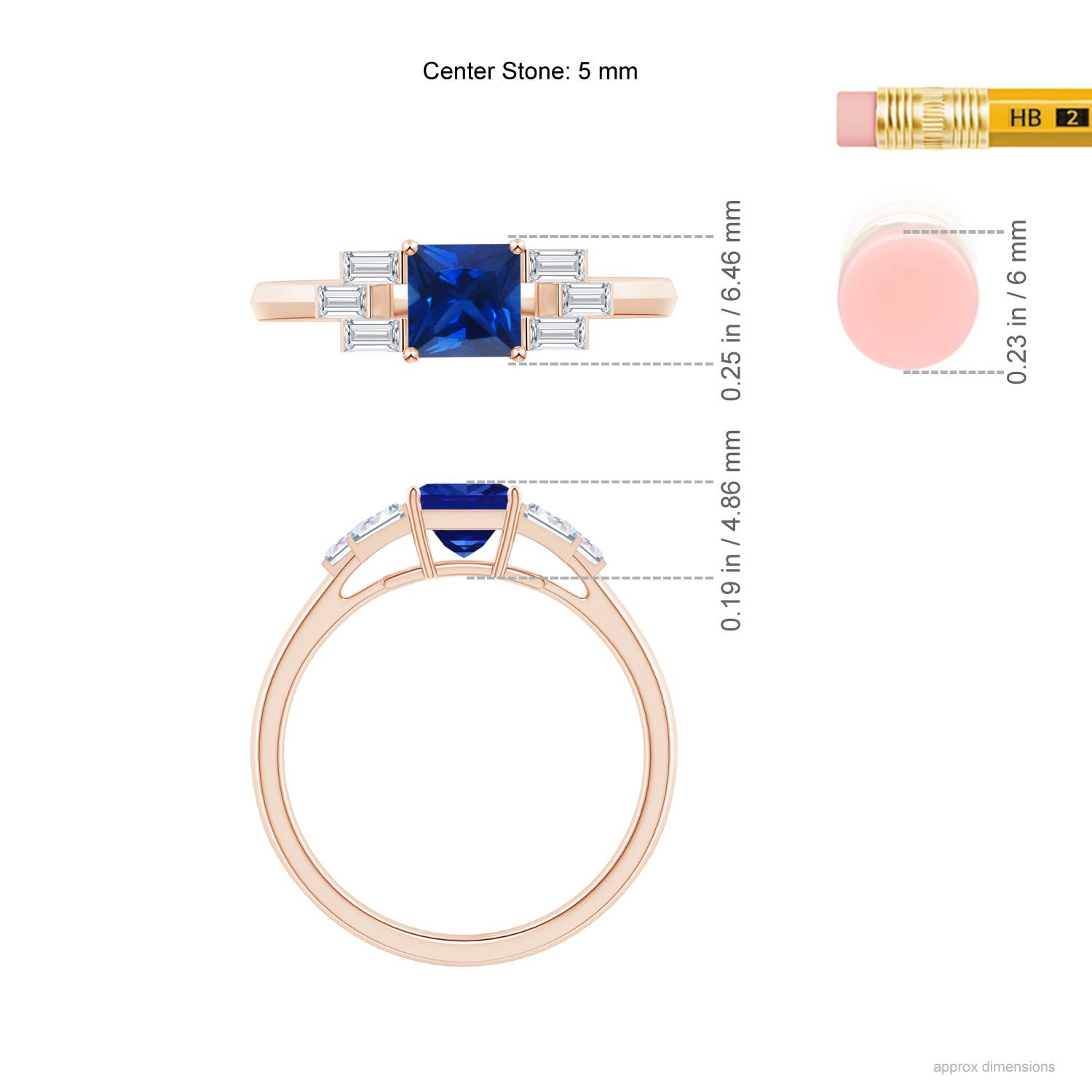 AAAA - Blue Sapphire / 1.07 CT / 14 KT Rose Gold