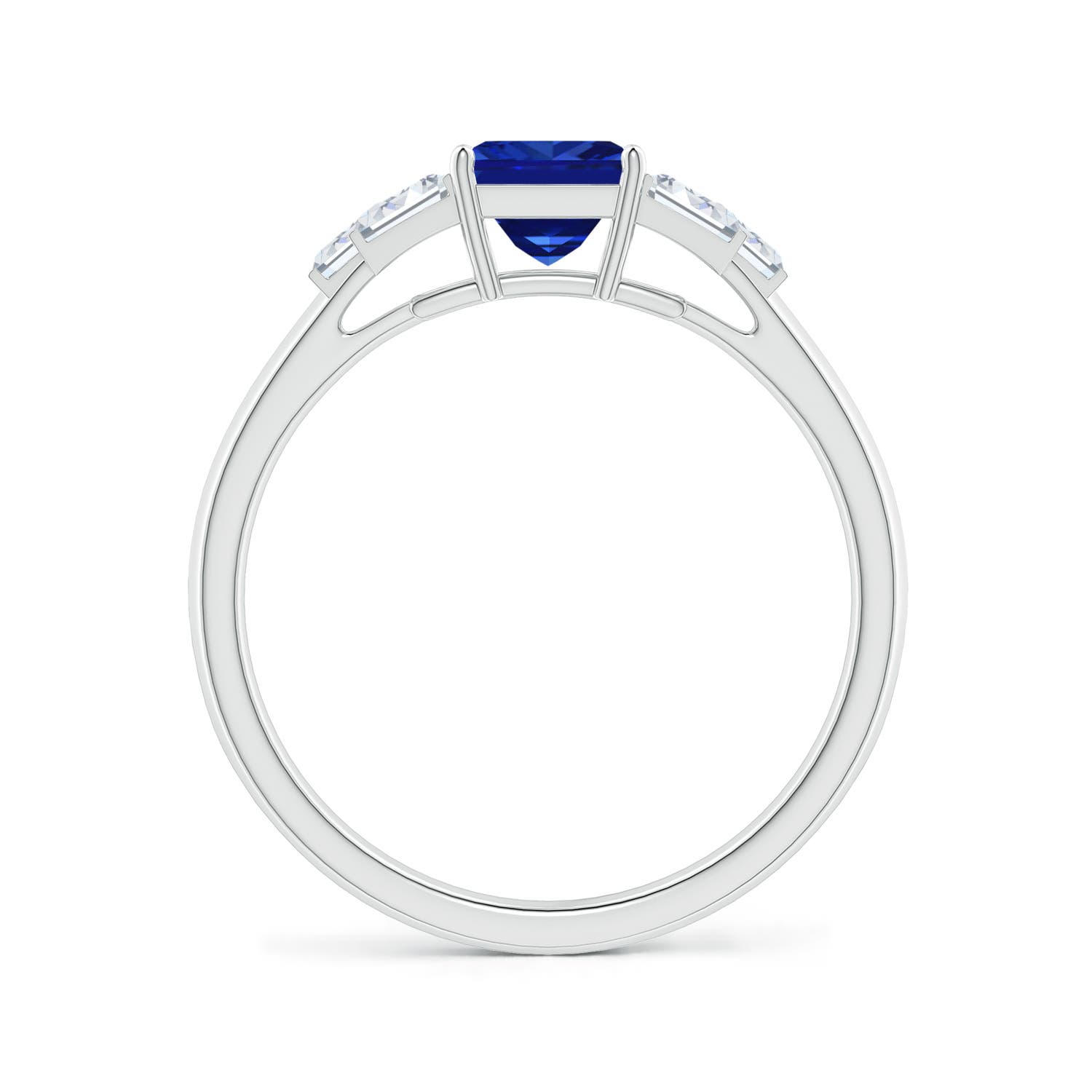 AAAA - Blue Sapphire / 1.07 CT / 14 KT White Gold