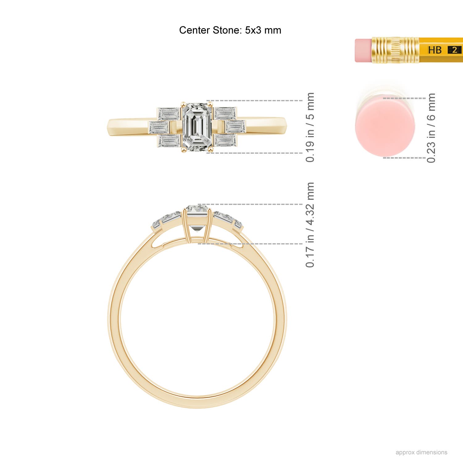 K, I3 / 0.6 CT / 14 KT Yellow Gold