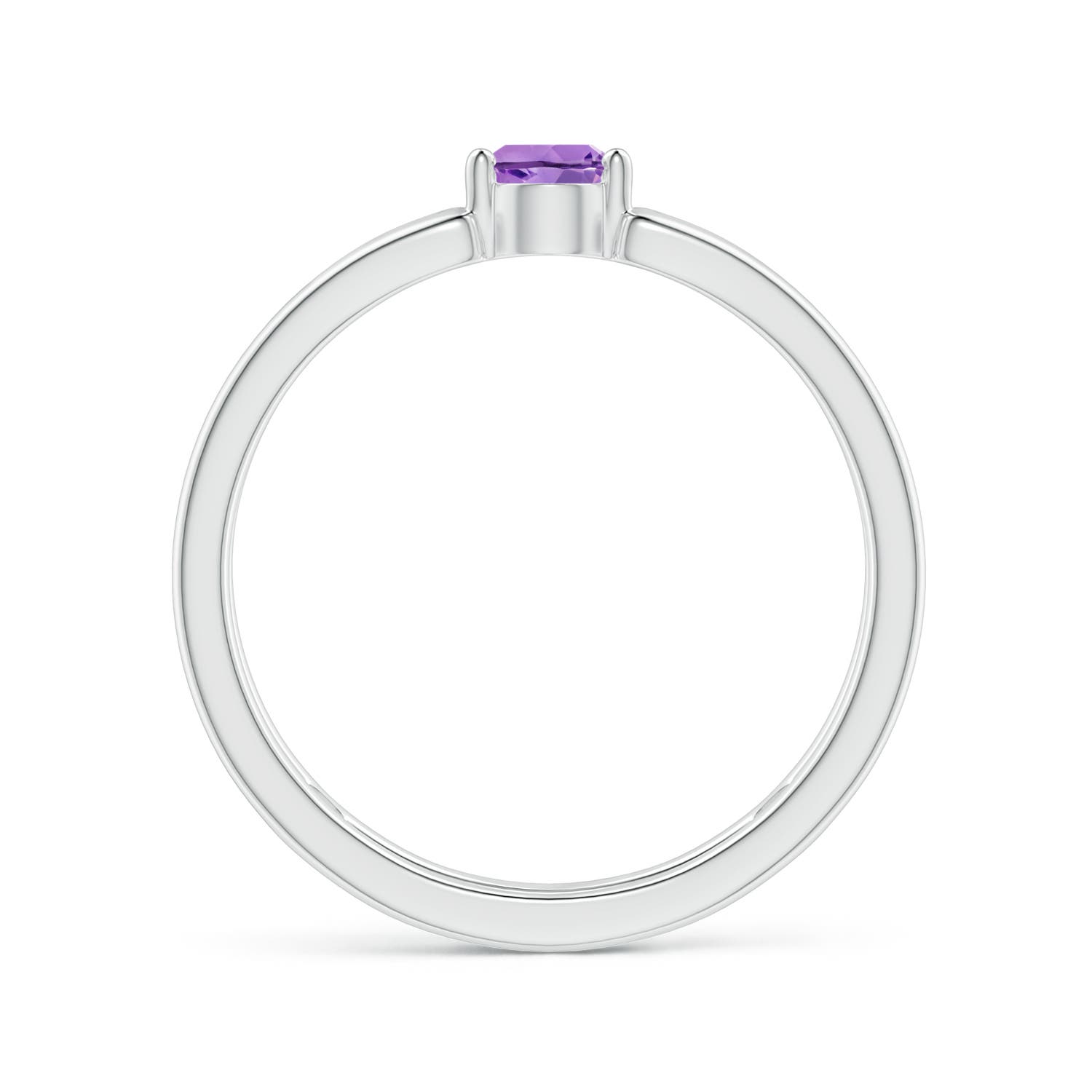 A - Amethyst / 0.33 CT / 14 KT White Gold