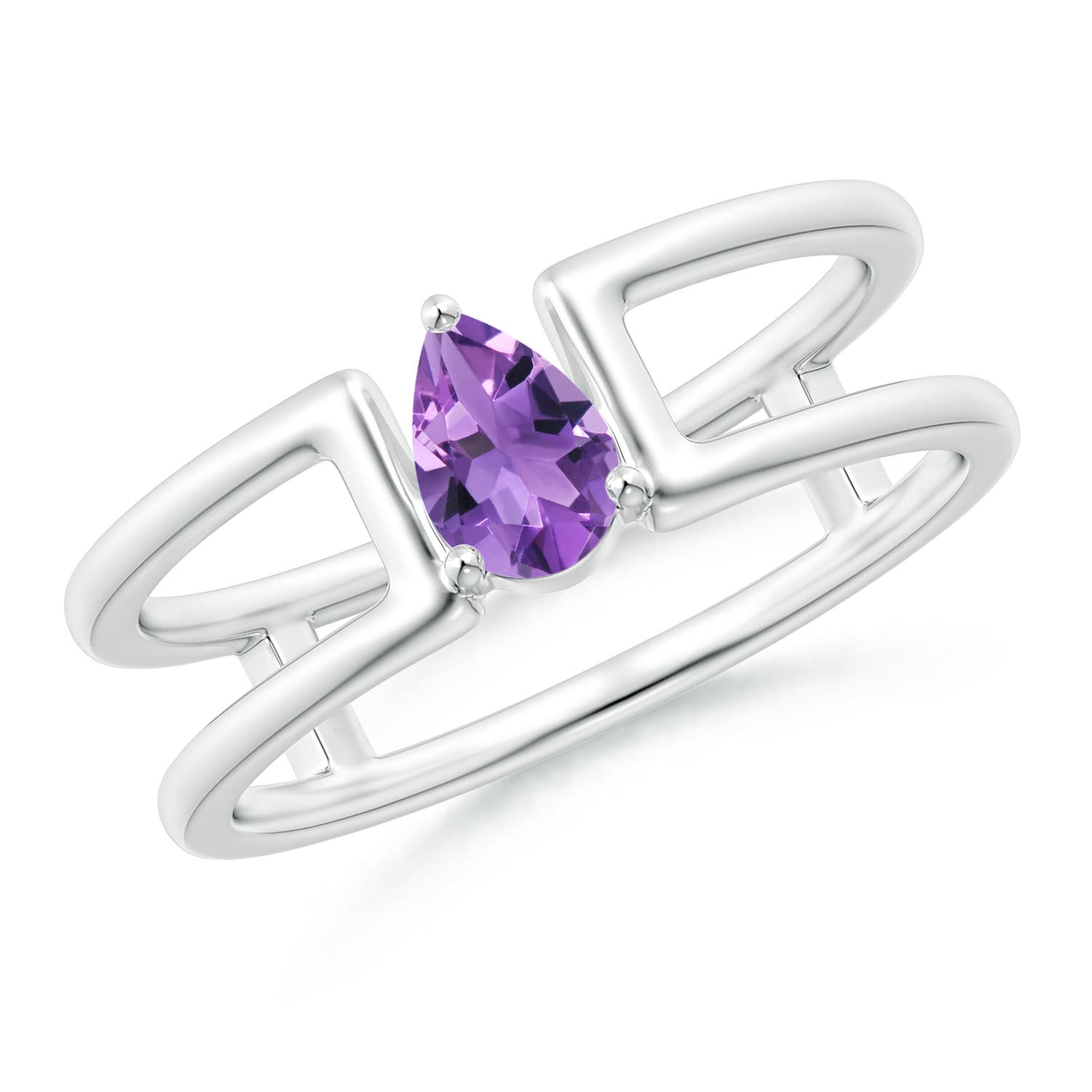 AA - Amethyst / 0.33 CT / 14 KT White Gold