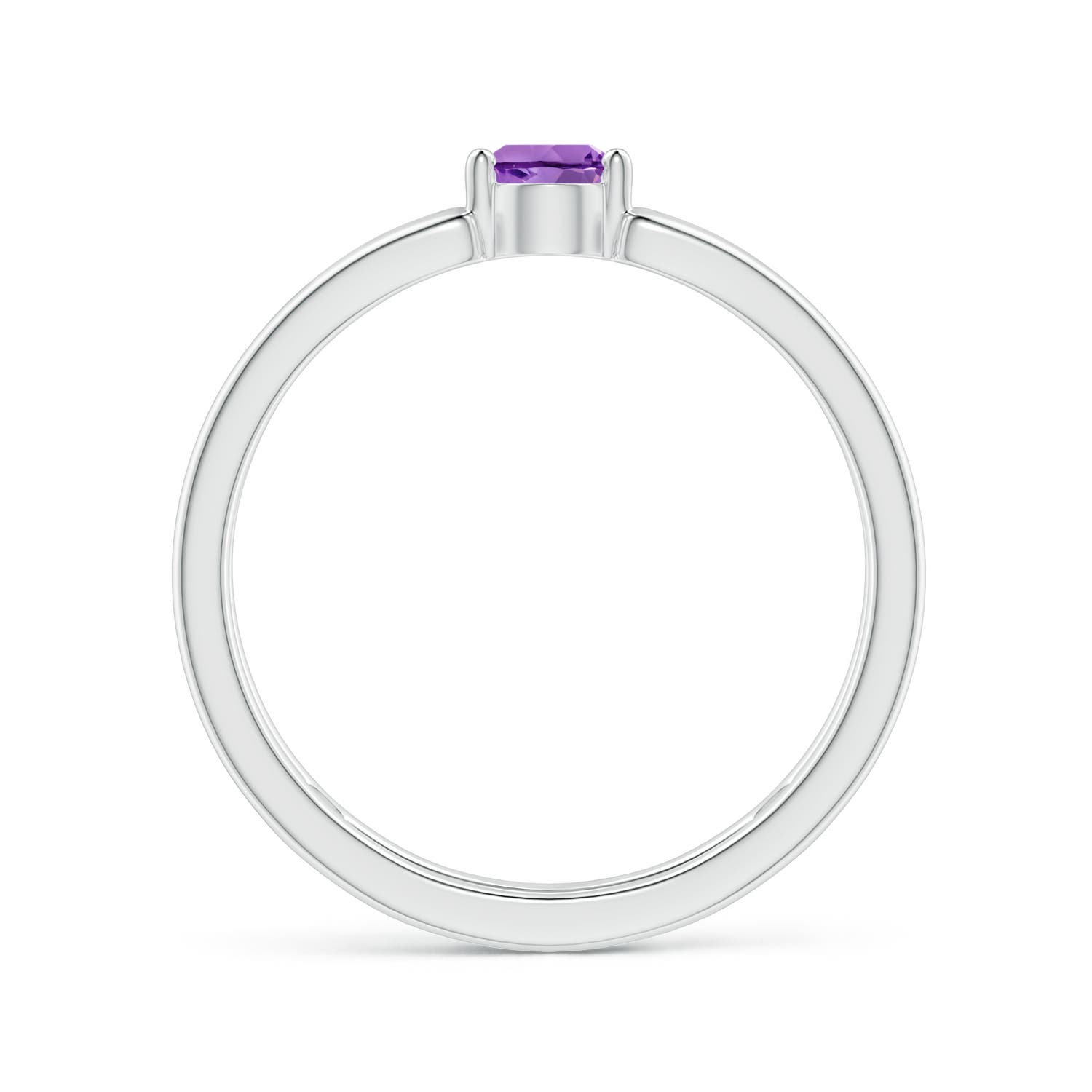 AA - Amethyst / 0.33 CT / 14 KT White Gold