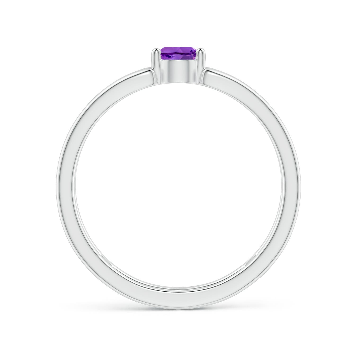 AAA - Amethyst / 0.33 CT / 14 KT White Gold