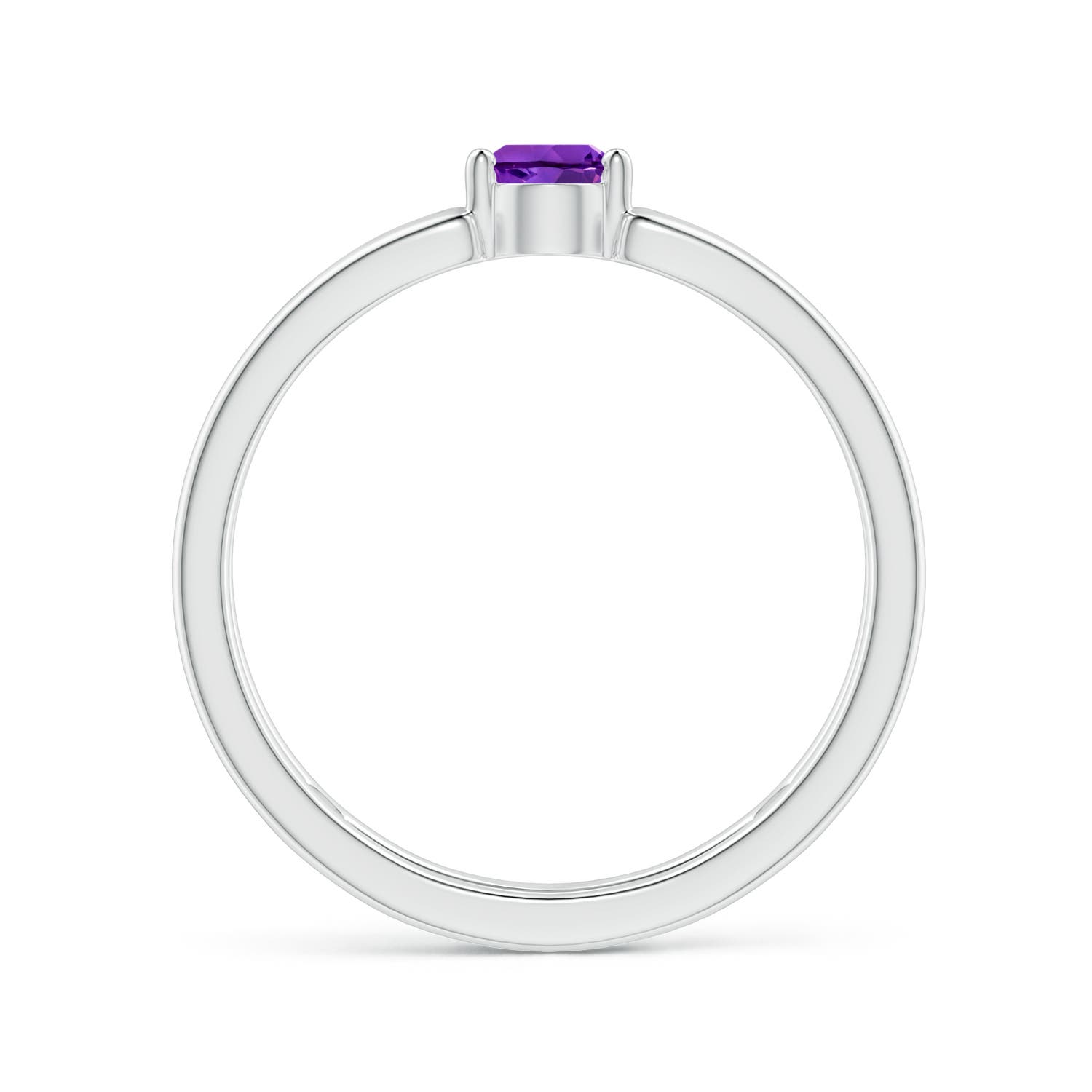 AAAA - Amethyst / 0.33 CT / 14 KT White Gold