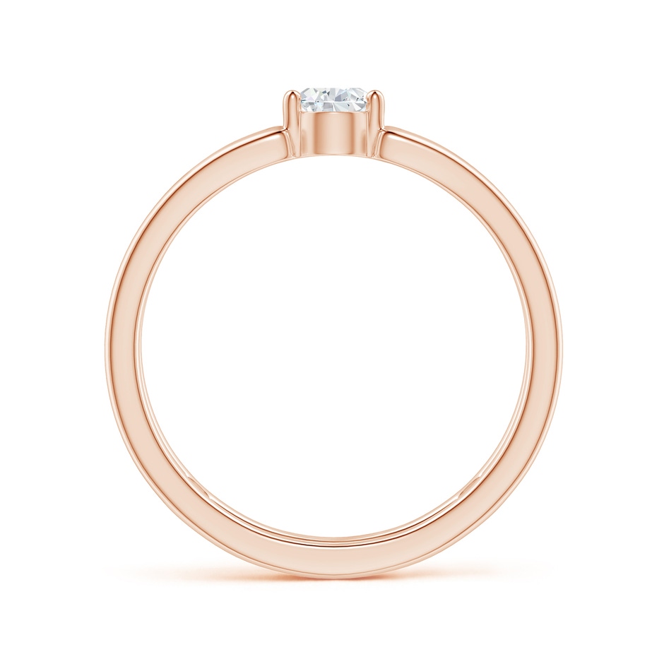 6x4mm GVS2 Pear Diamond Solitaire Parallel Split Shank Ring in Rose Gold side-1