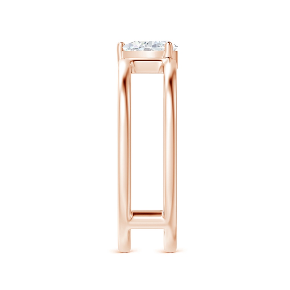 6x4mm GVS2 Pear Diamond Solitaire Parallel Split Shank Ring in Rose Gold side-2