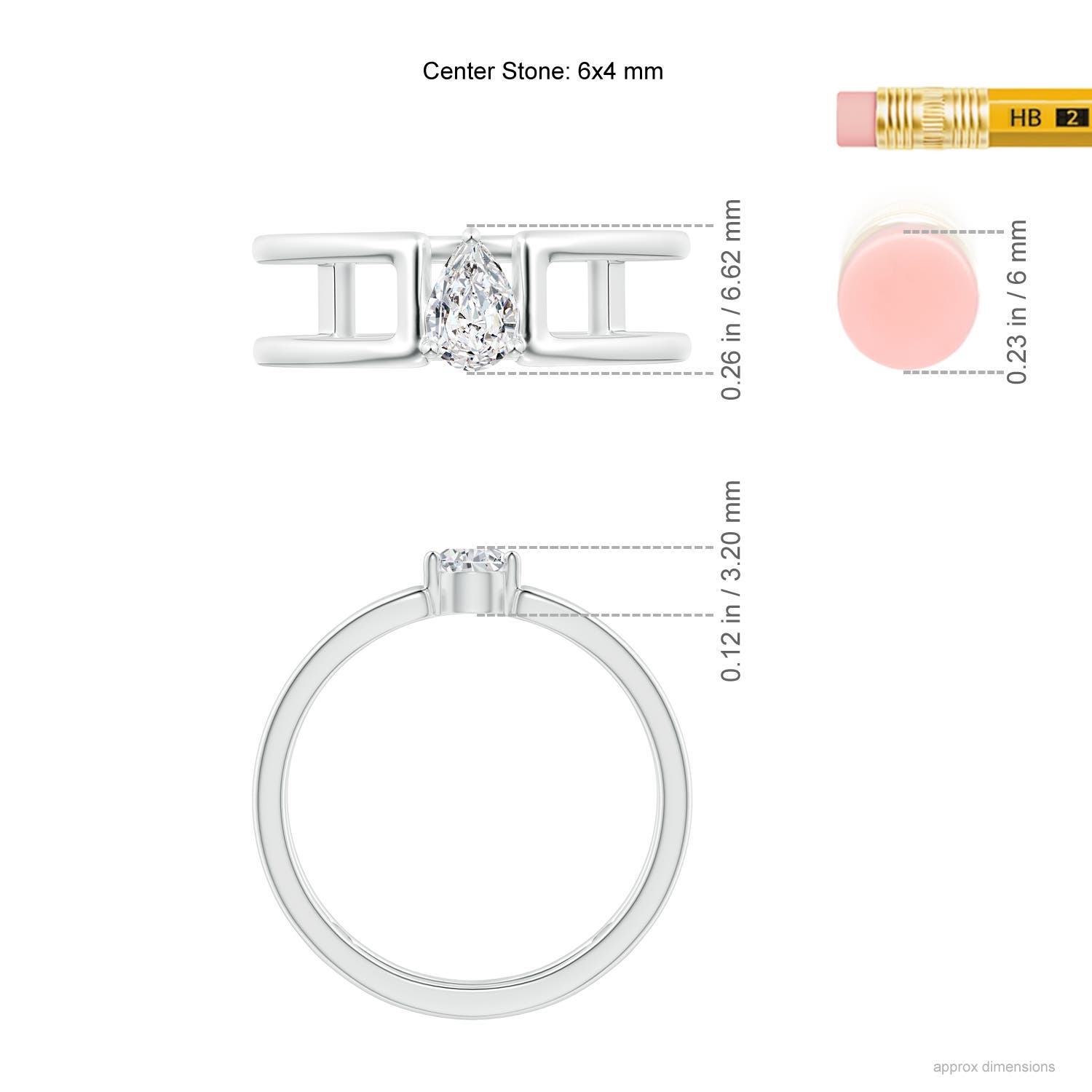 H, SI2 / 0.4 CT / 14 KT White Gold