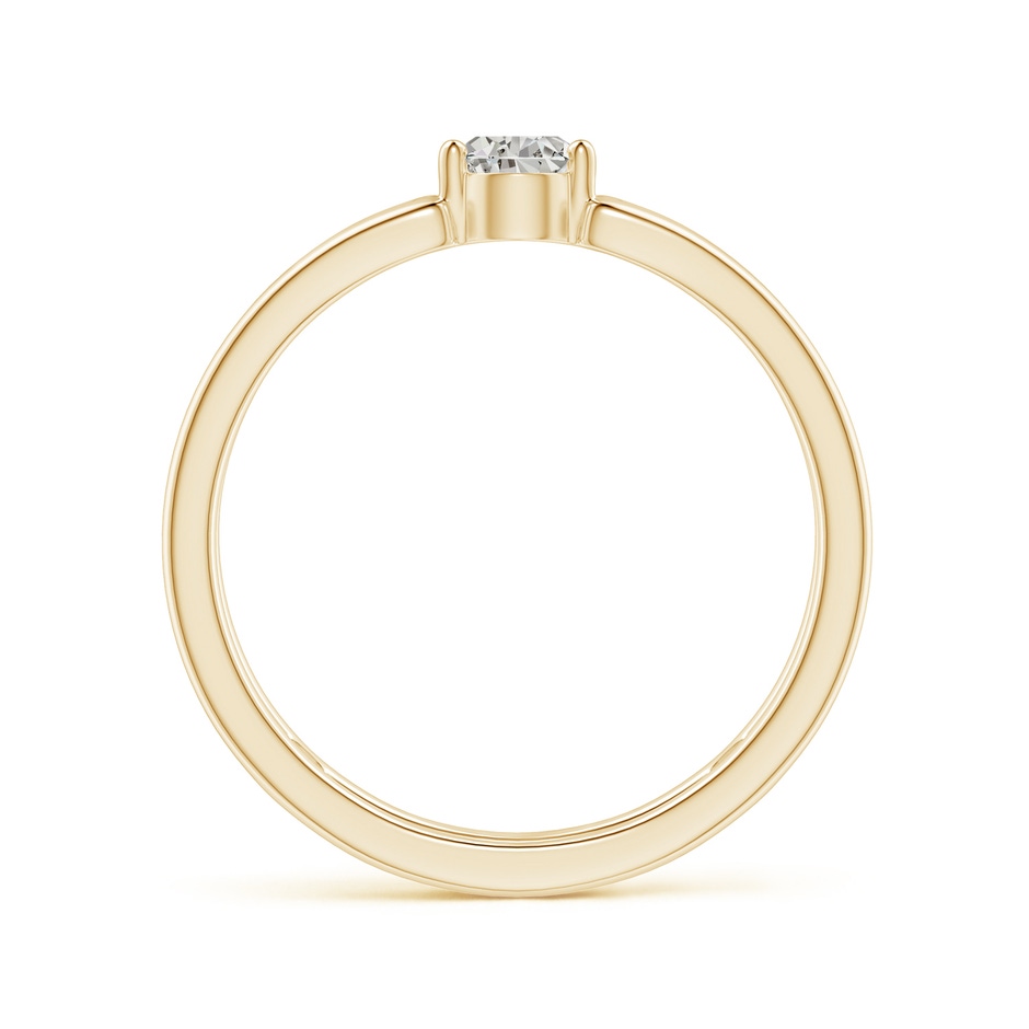 6x4mm KI3 Pear Diamond Solitaire Parallel Split Shank Ring in Yellow Gold side-1