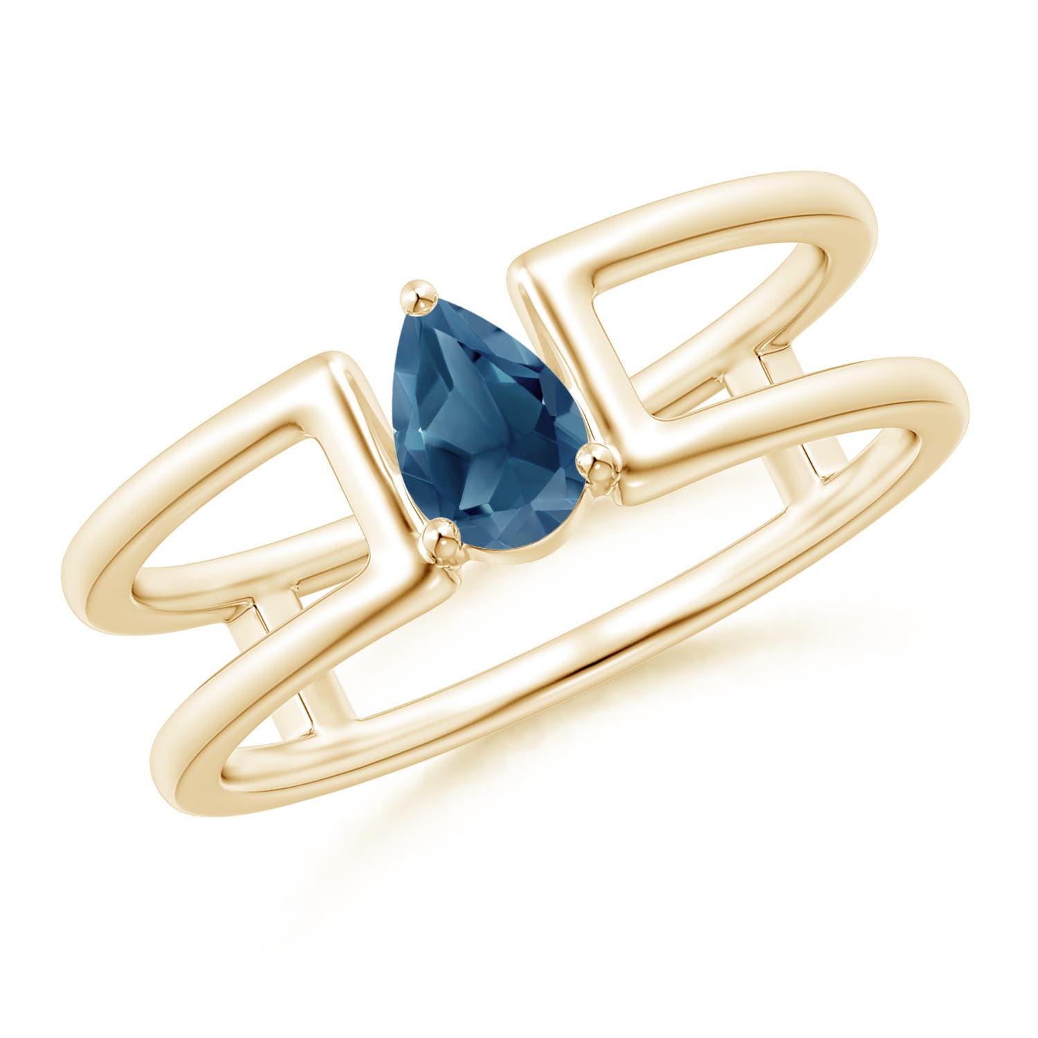 A - London Blue Topaz / 0.48 CT / 14 KT Yellow Gold