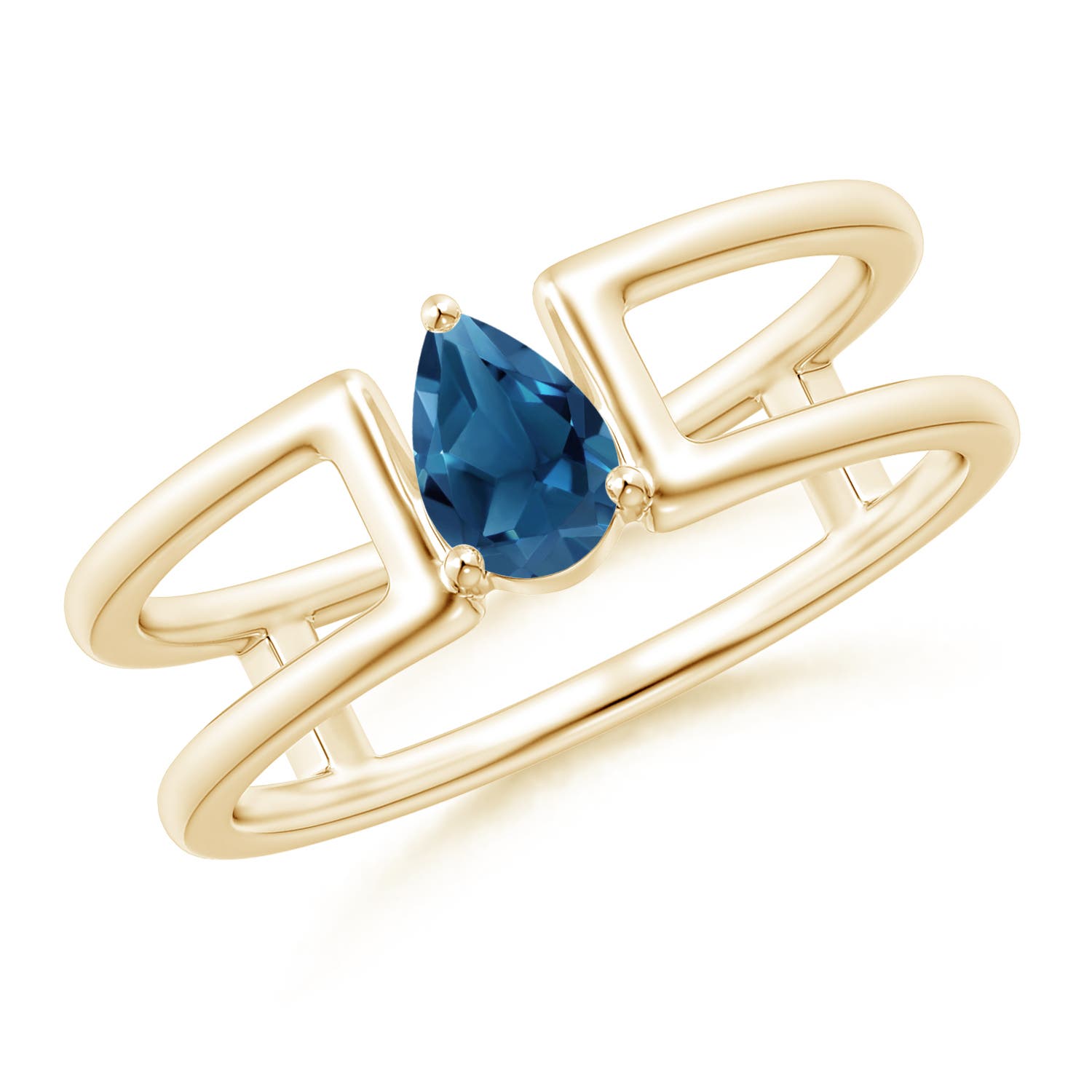 AA - London Blue Topaz / 0.48 CT / 14 KT Yellow Gold