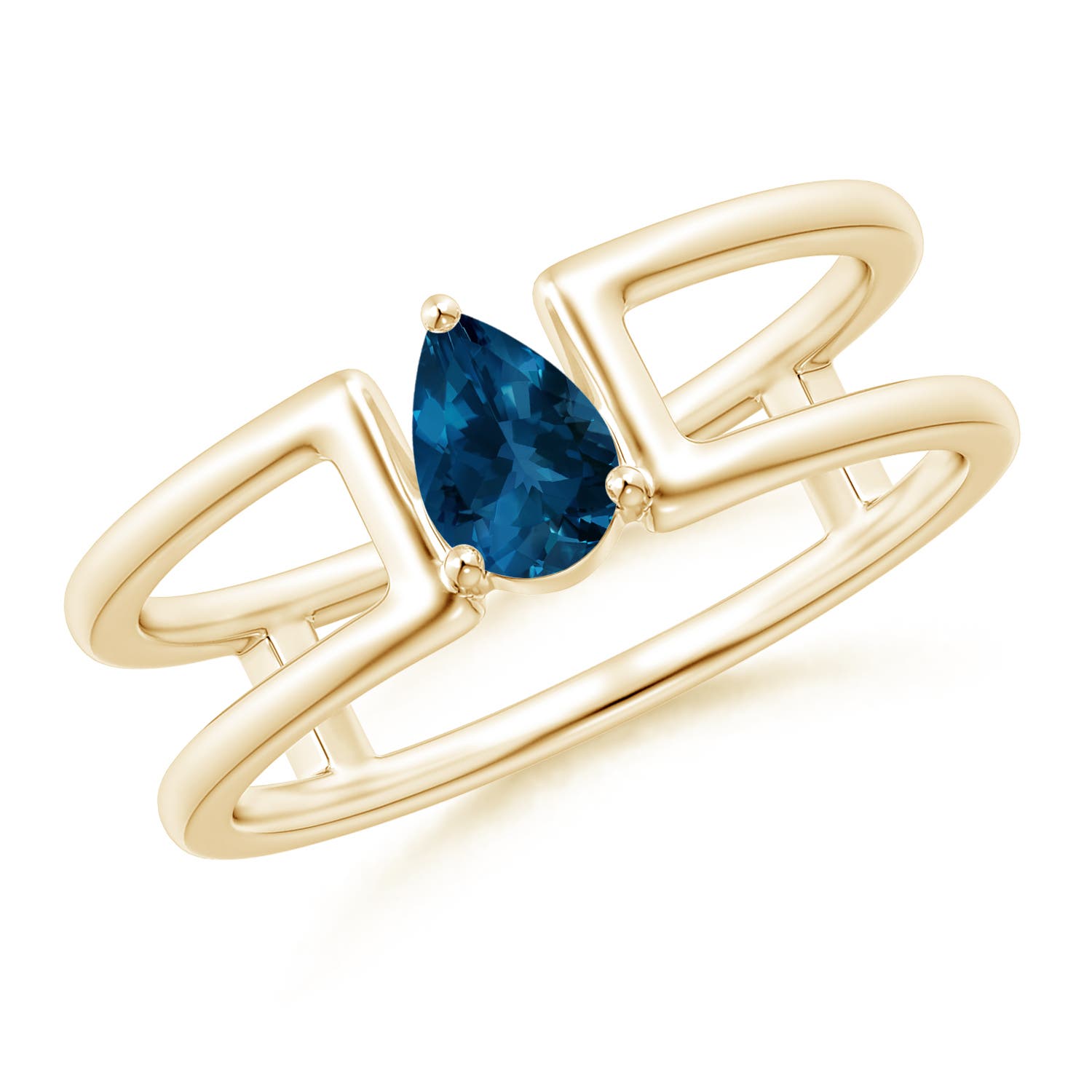 AAA - London Blue Topaz / 0.48 CT / 14 KT Yellow Gold