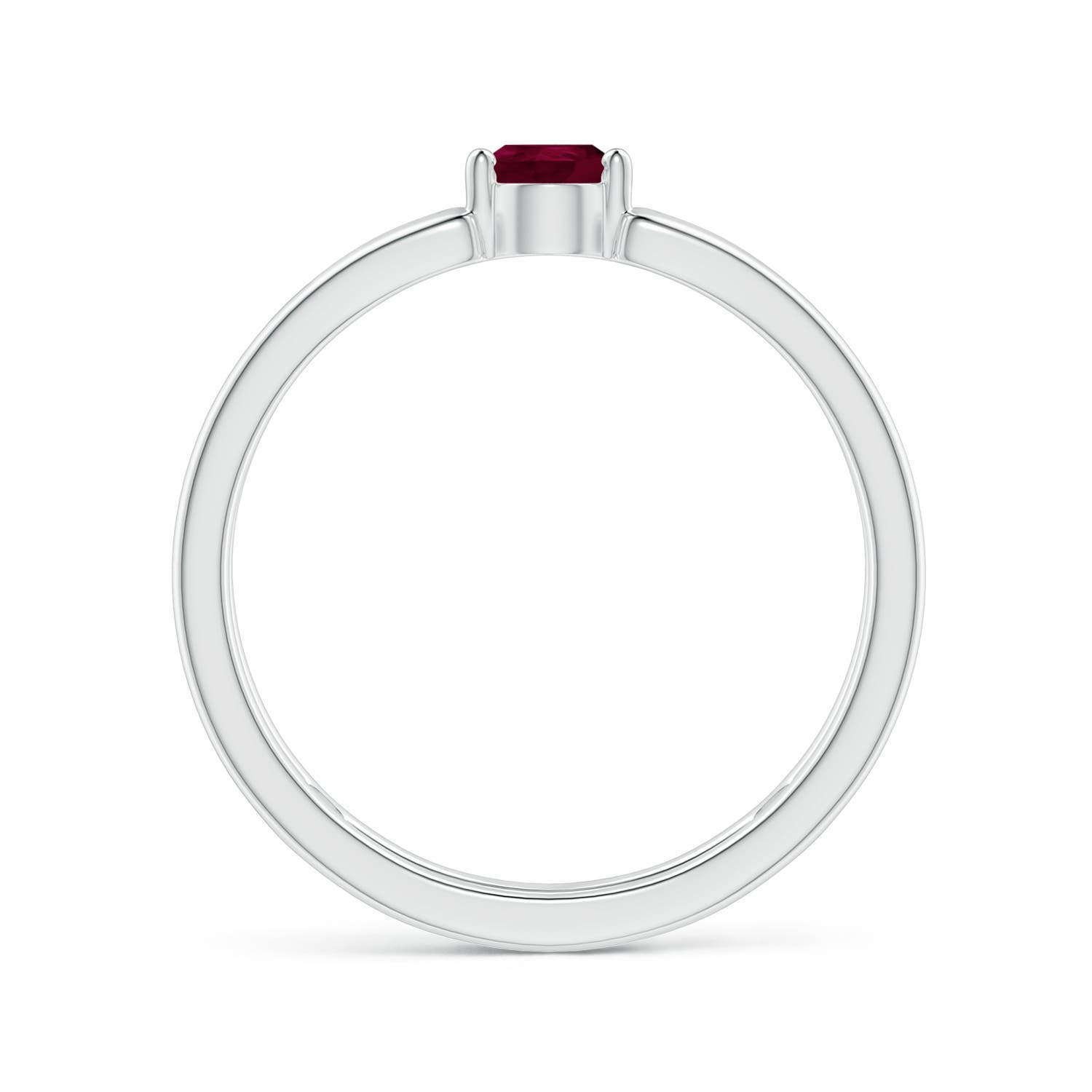 A - Ruby / 0.4 CT / 14 KT White Gold