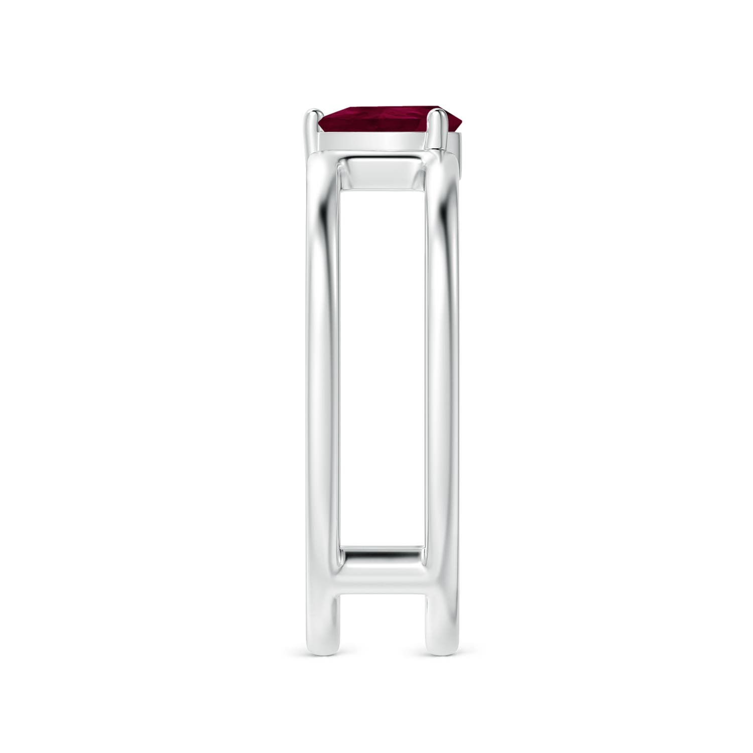 A - Ruby / 0.4 CT / 14 KT White Gold