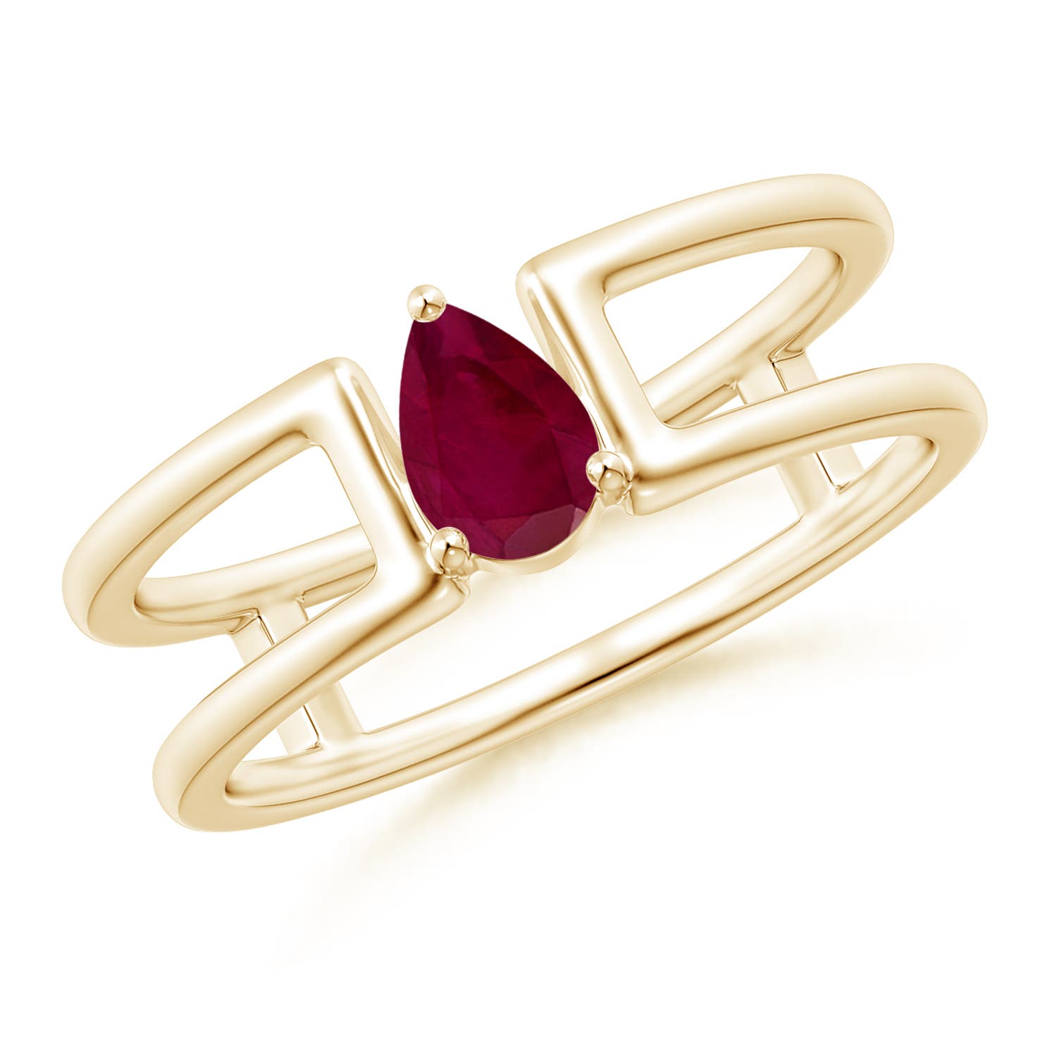 A - Ruby / 0.4 CT / 14 KT Yellow Gold