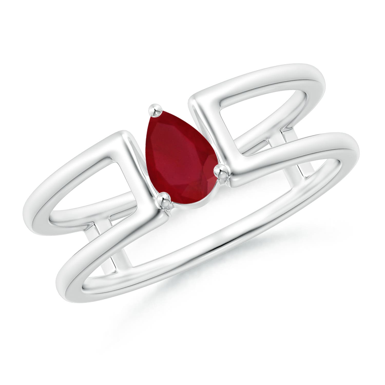 AA - Ruby / 0.4 CT / 14 KT White Gold