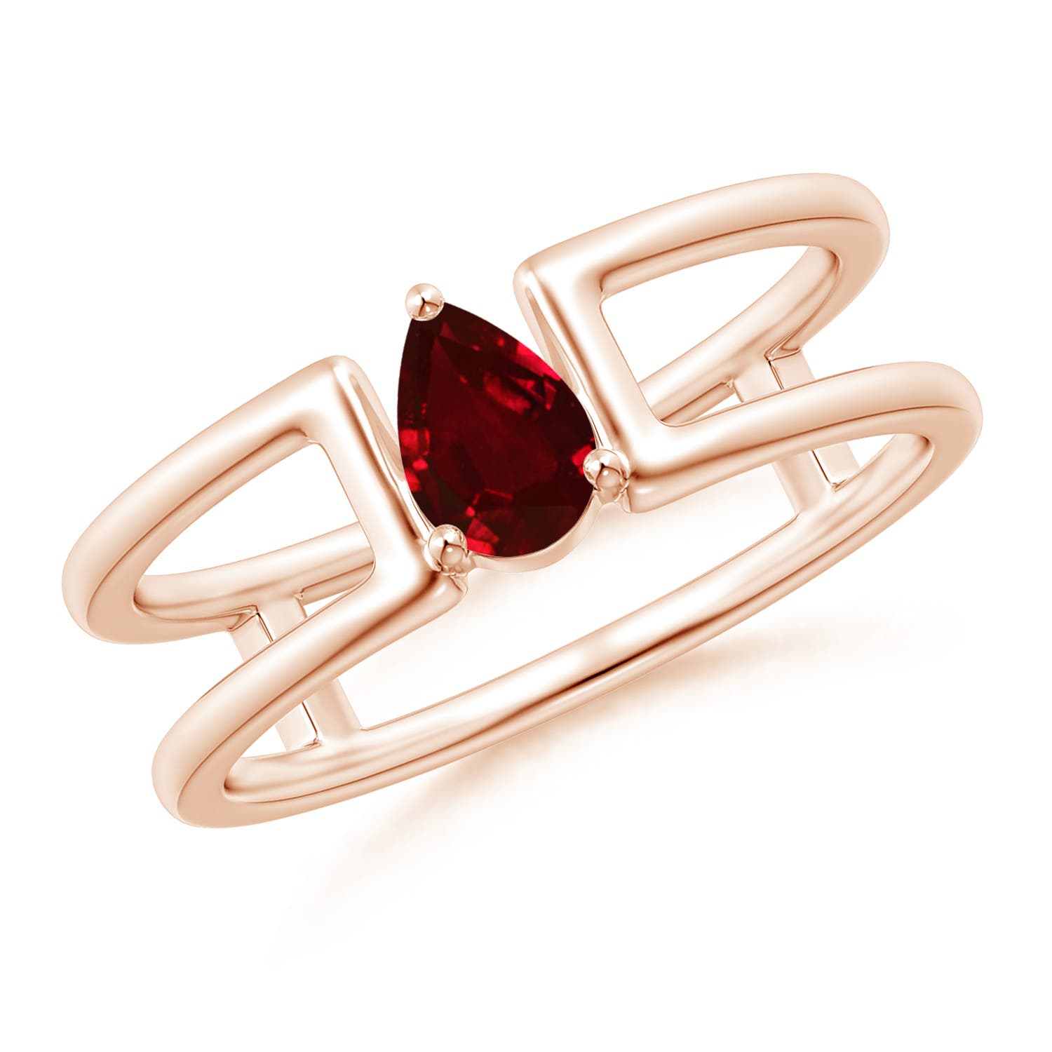 AAAA - Ruby / 0.4 CT / 14 KT Rose Gold