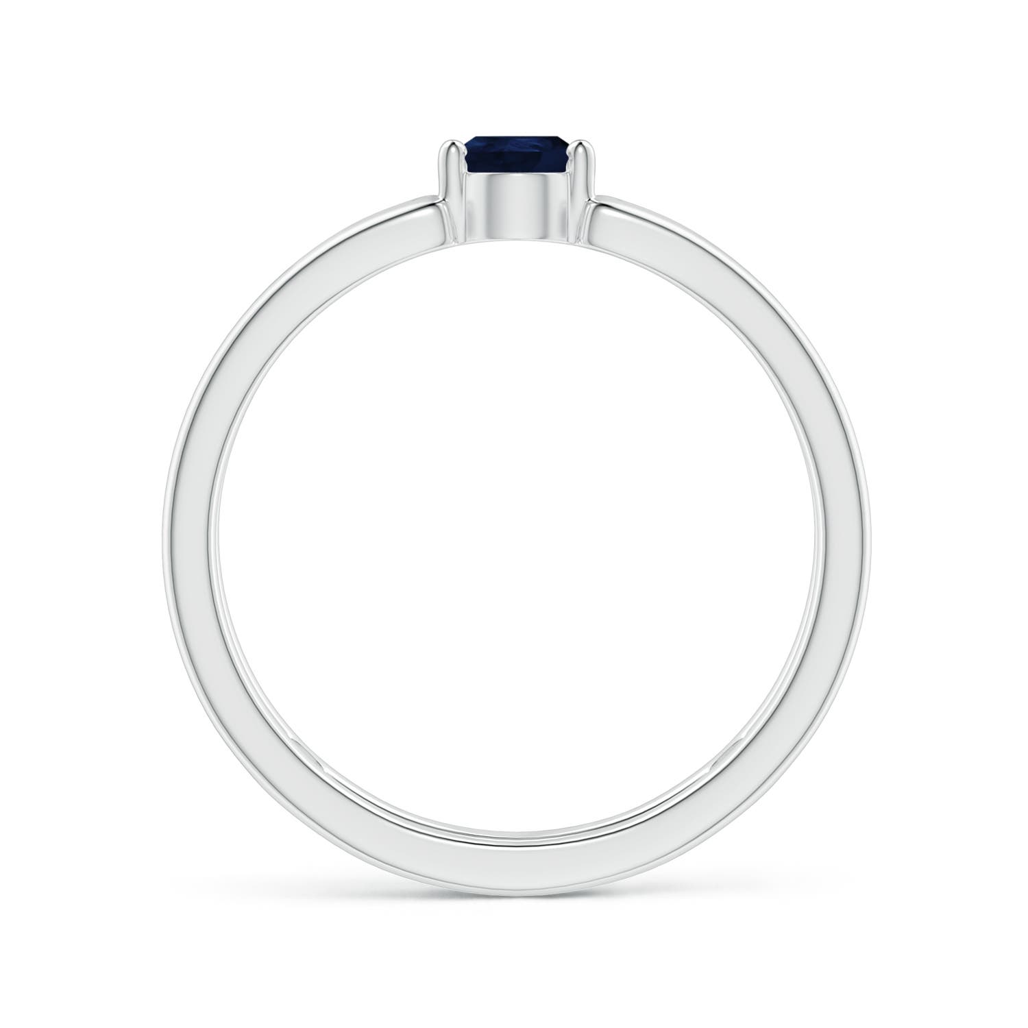 A - Blue Sapphire / 0.4 CT / 14 KT White Gold