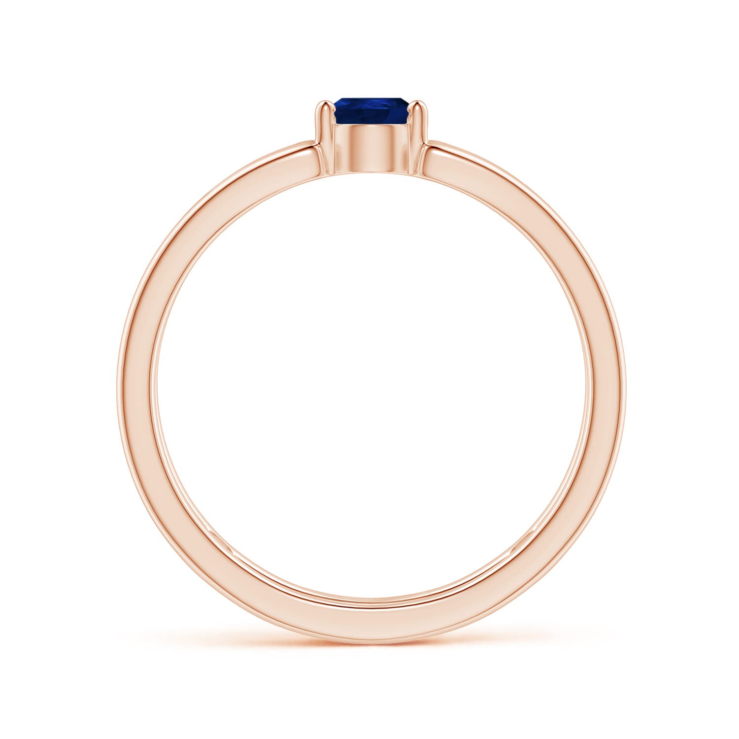 AA - Blue Sapphire / 0.4 CT / 14 KT Rose Gold