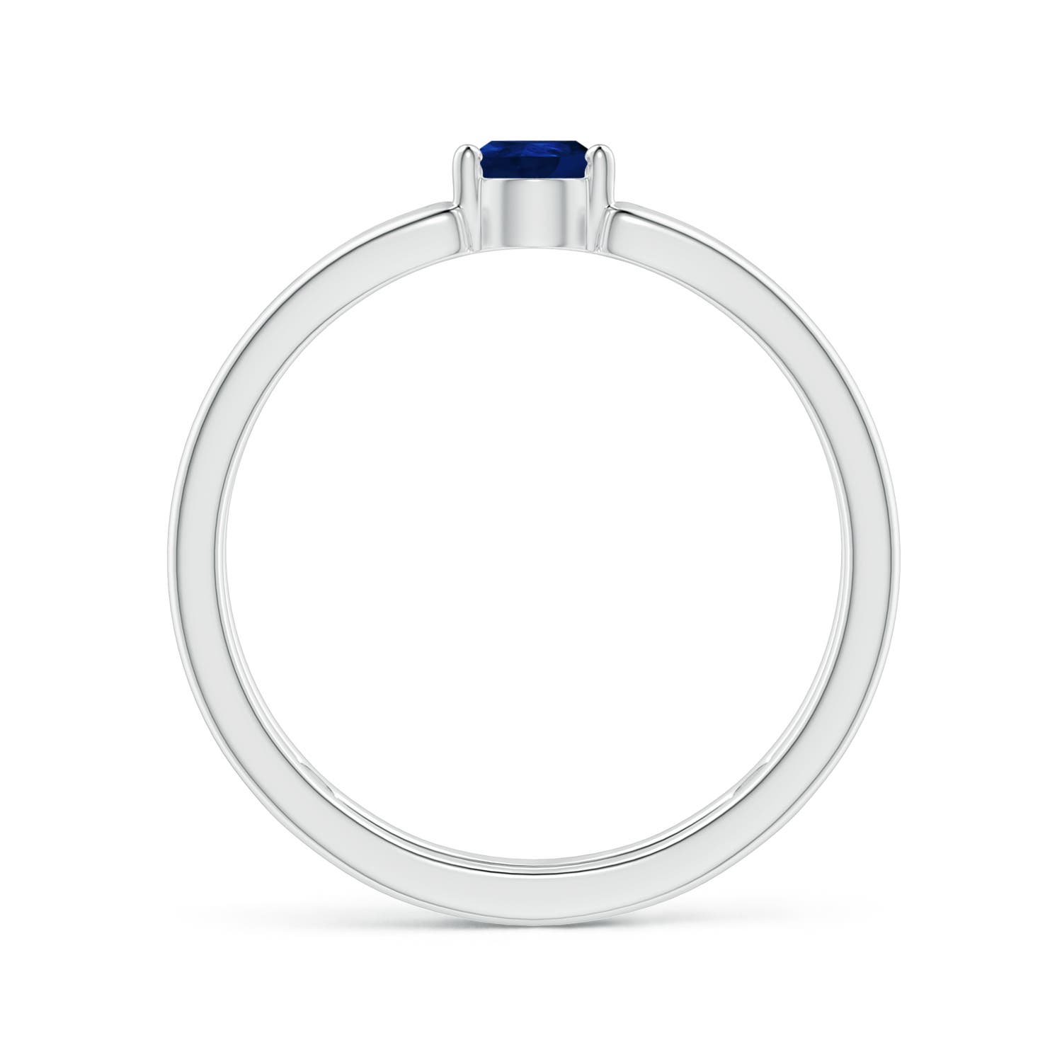 AA - Blue Sapphire / 0.4 CT / 14 KT White Gold